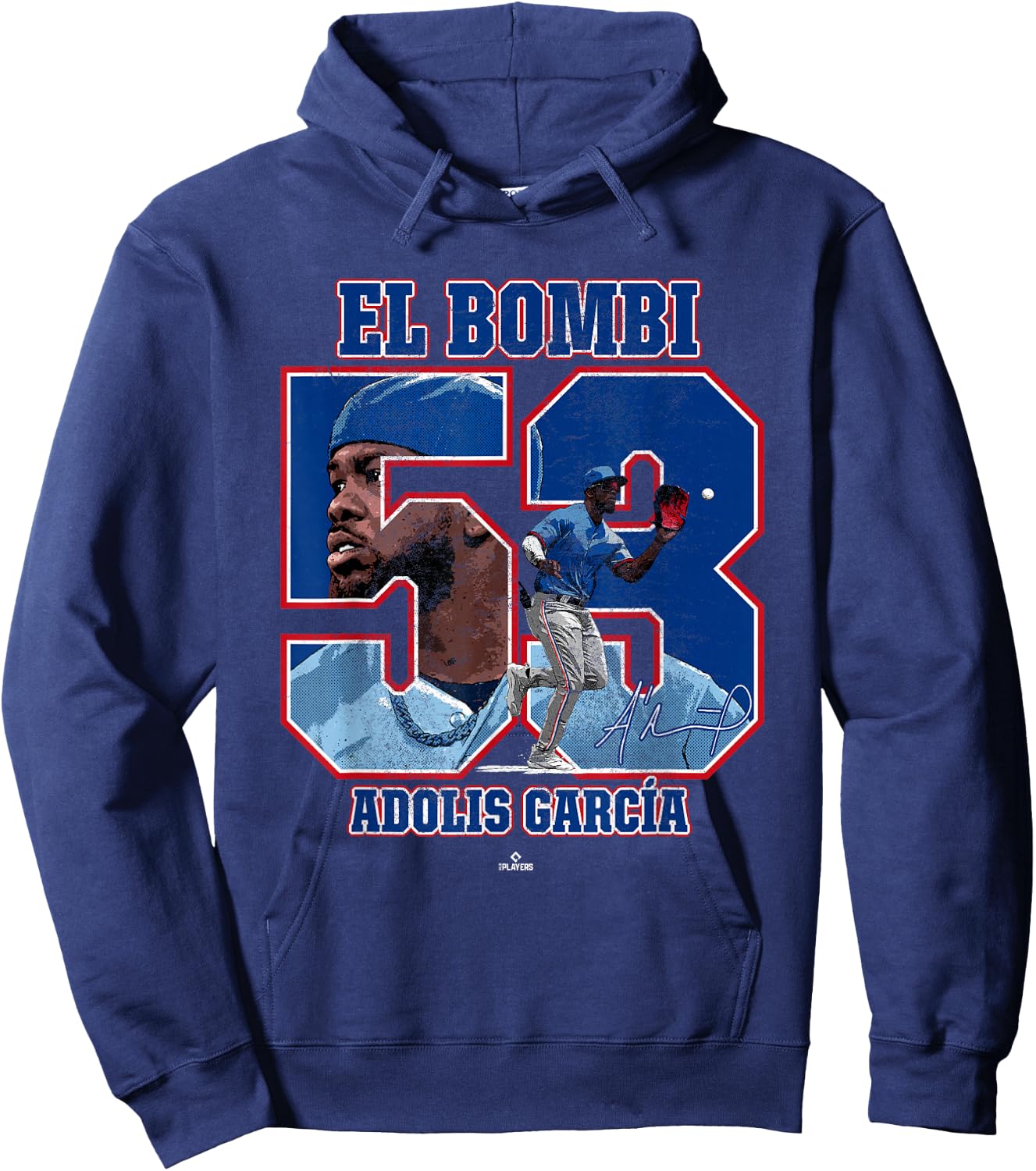 El Bombi Adolis Garcia Texas MLBPA Hoodie - Hoodie | Navy