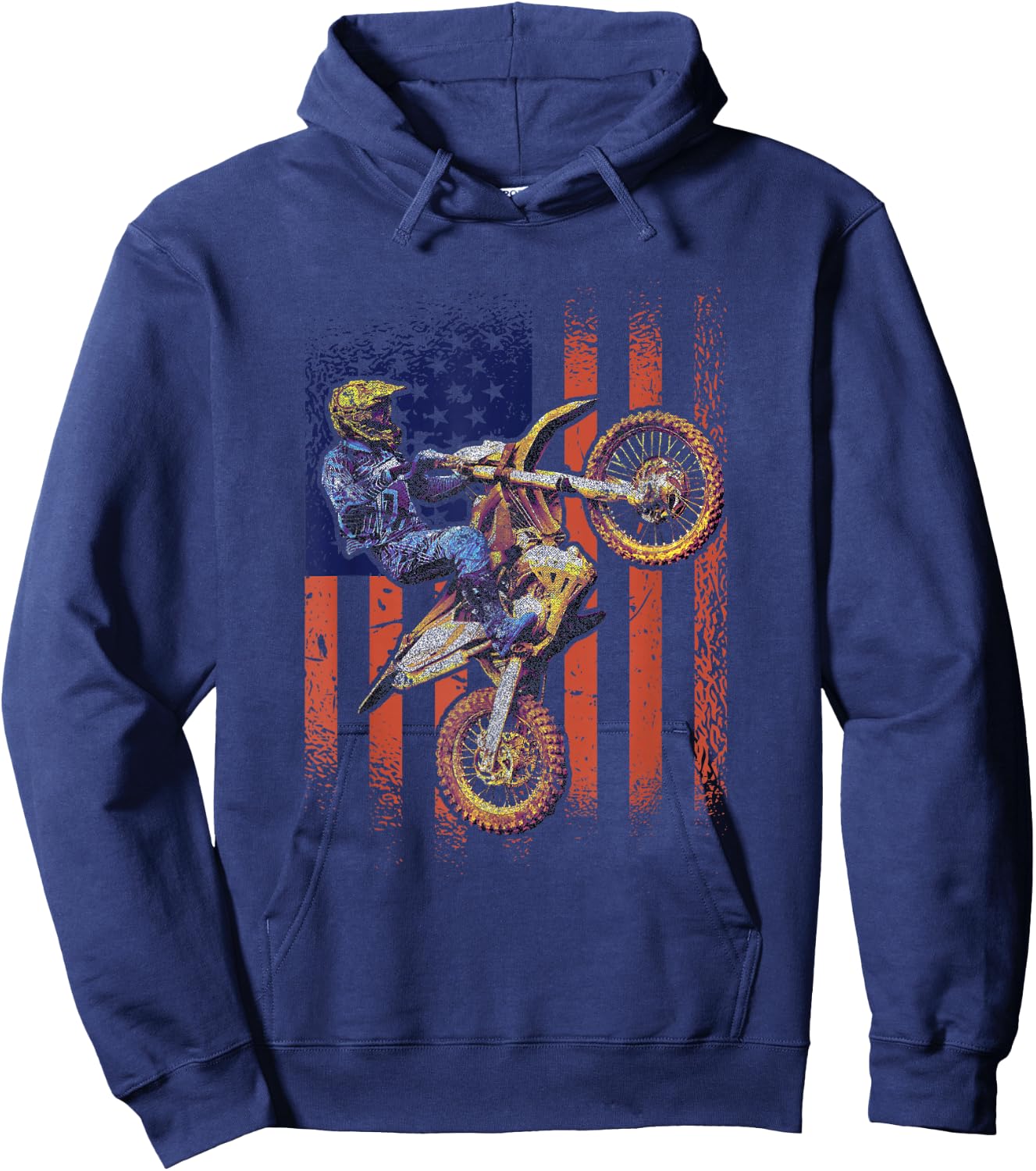Supercross Dirt Bike Racing Hoodie - Hoodie | Navy