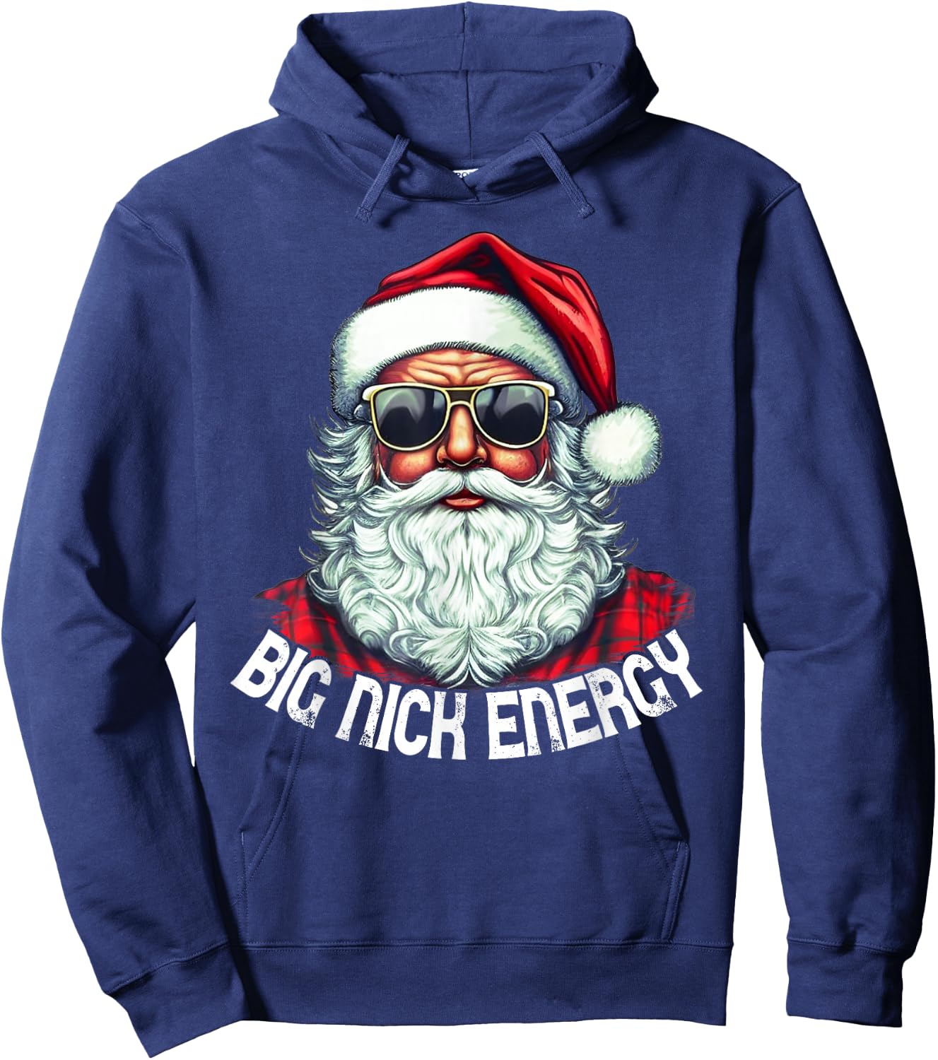 Big Nick Energy Funny Santa Christmas Hoodie - Hoodie | Navy