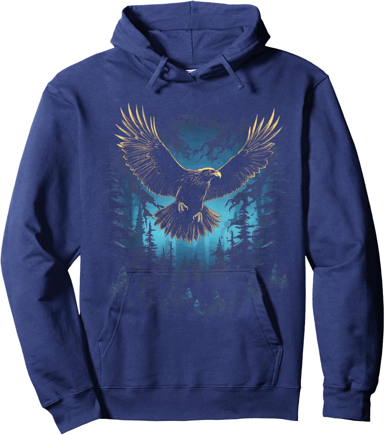 Eagle Forest Animal Wildlife Hoodie - Hoodie | Navy