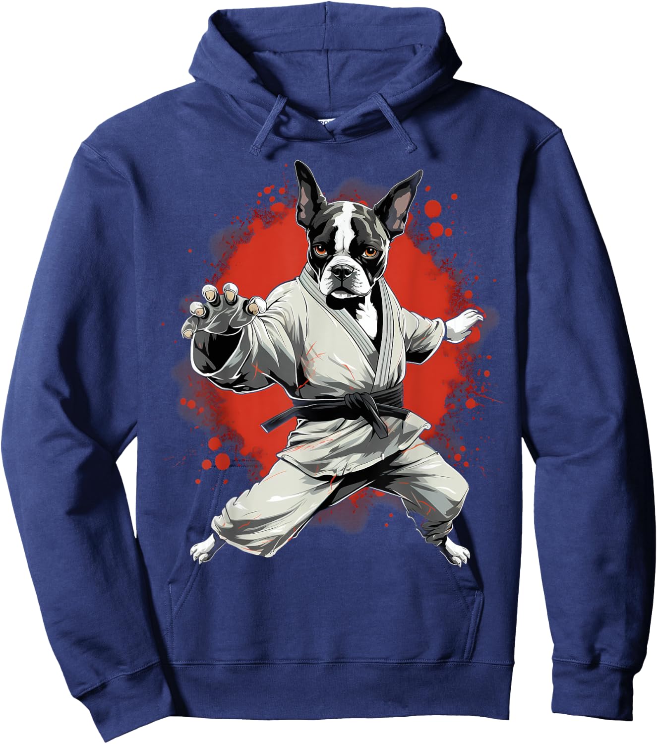 MMA Boston Terrier Dog Karate Hoodie - Hoodie | Navy