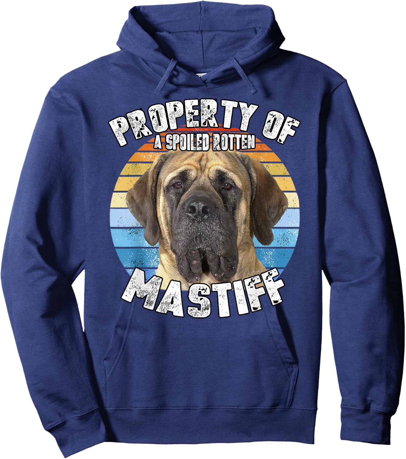 Mastiff Retro Property Of Hoodie - Hoodie | Navy