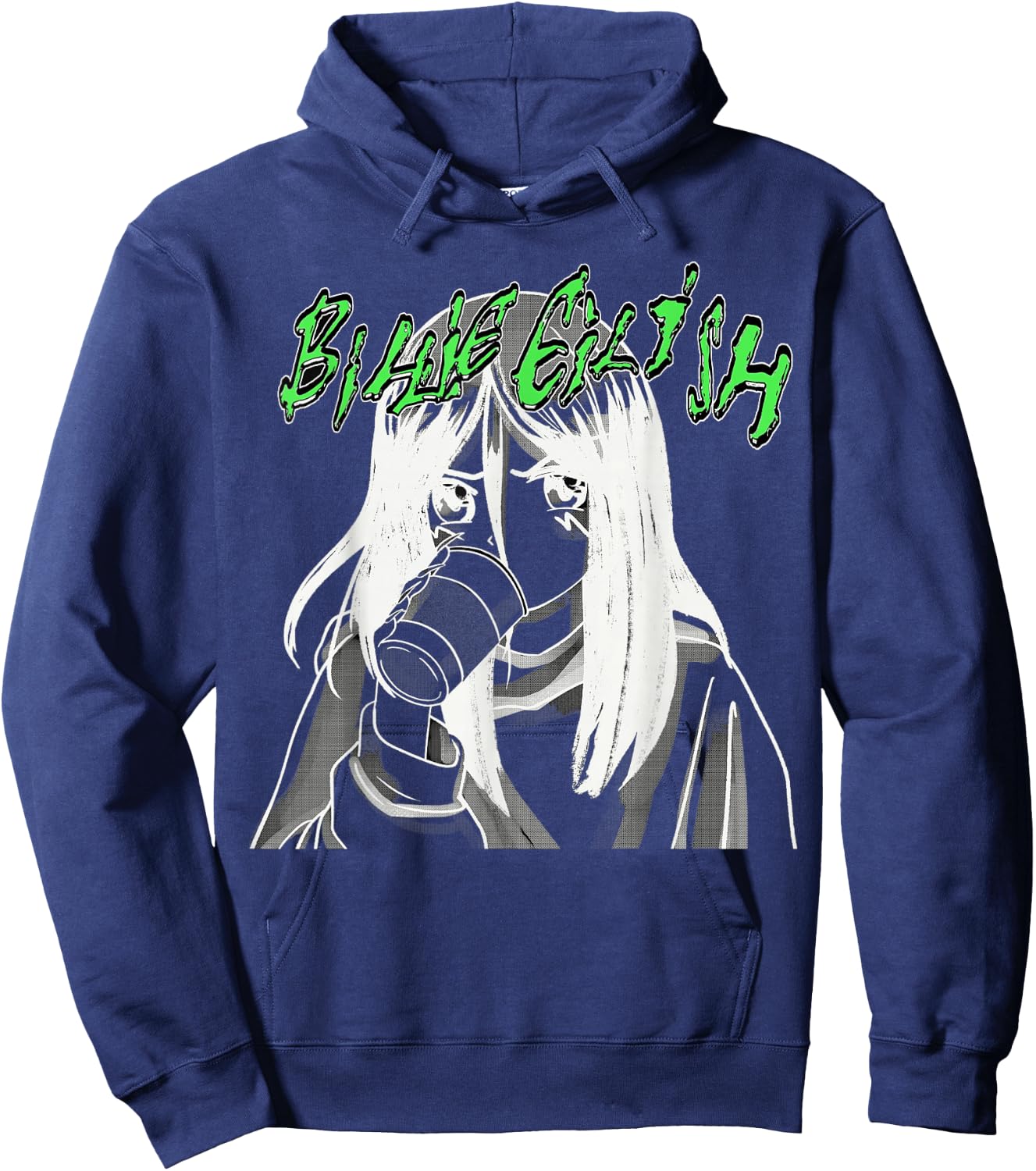 Official Billie Eilish Coffee Animated Hoodie - Hoodie | Navy