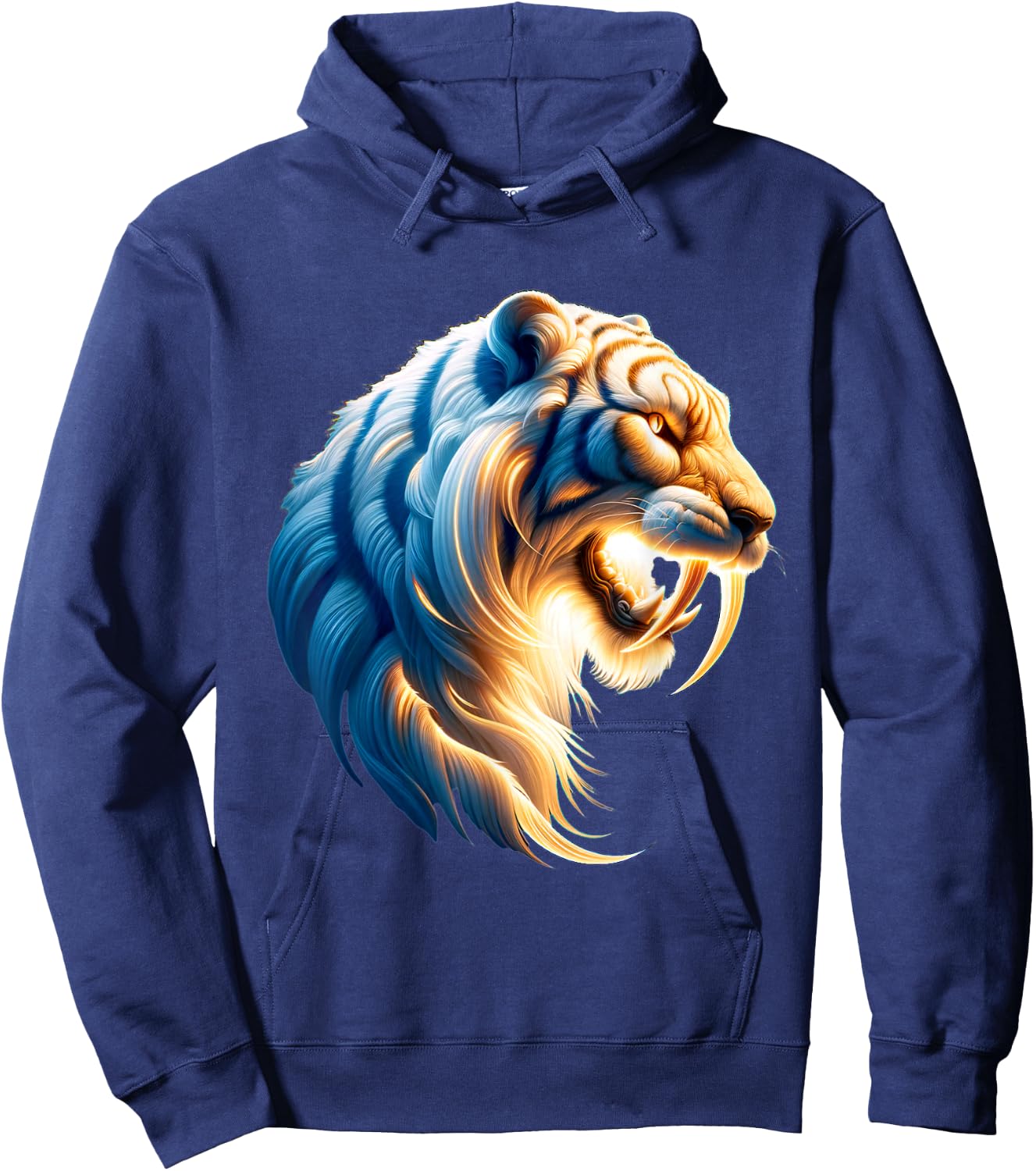 Sabertooth Tiger Prehistoric Smilodon Hoodie - Hoodie | Navy