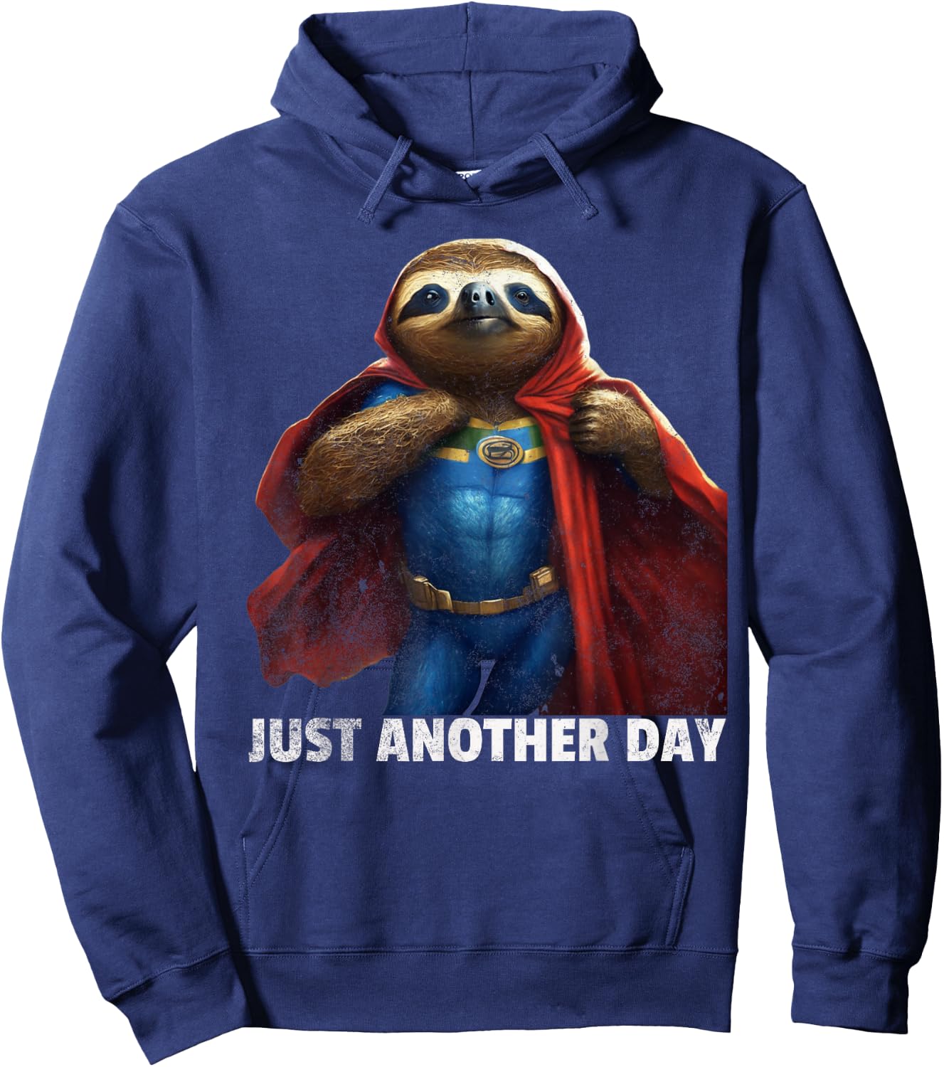 Funny Men's Sloth Flash Hoodie - Hoodie | Navy