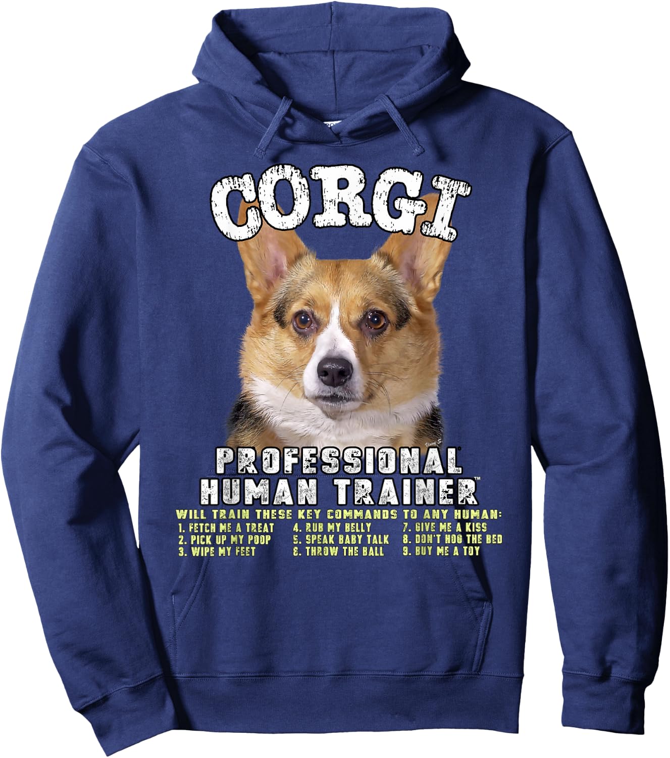 Corgi Professional Human Trainer Hoodie - Hoodie | Navy