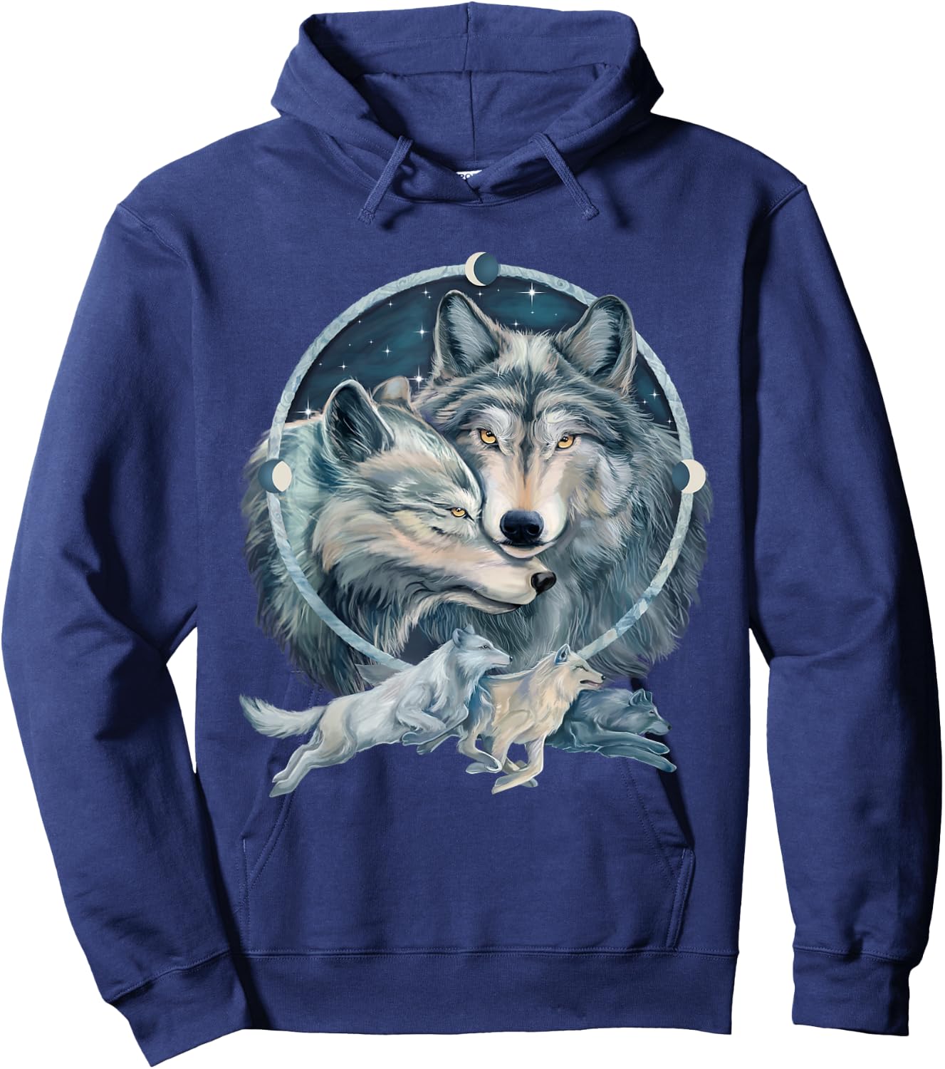 Wolf Dream Catcher Love Hoodie - Hoodie | Navy