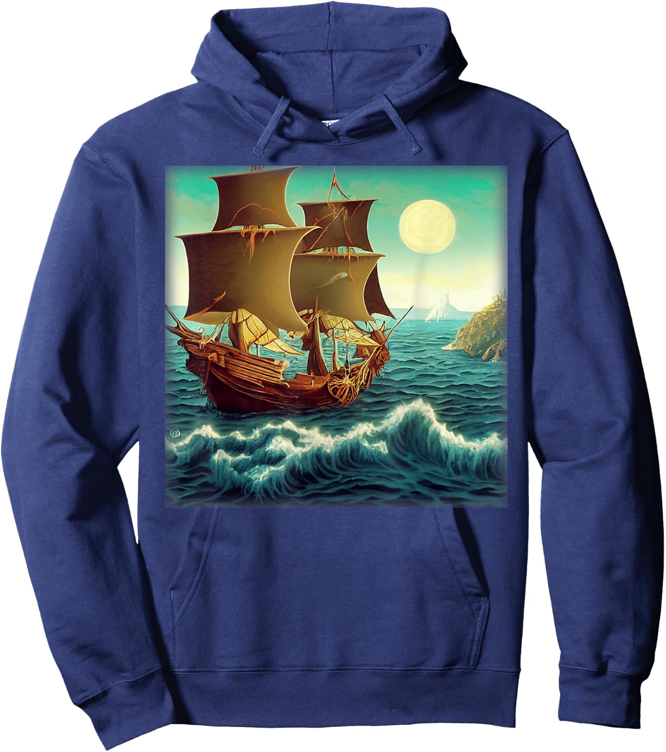 A Background Pirate In Monkey's Island Hoodie - Hoodie | Navy
