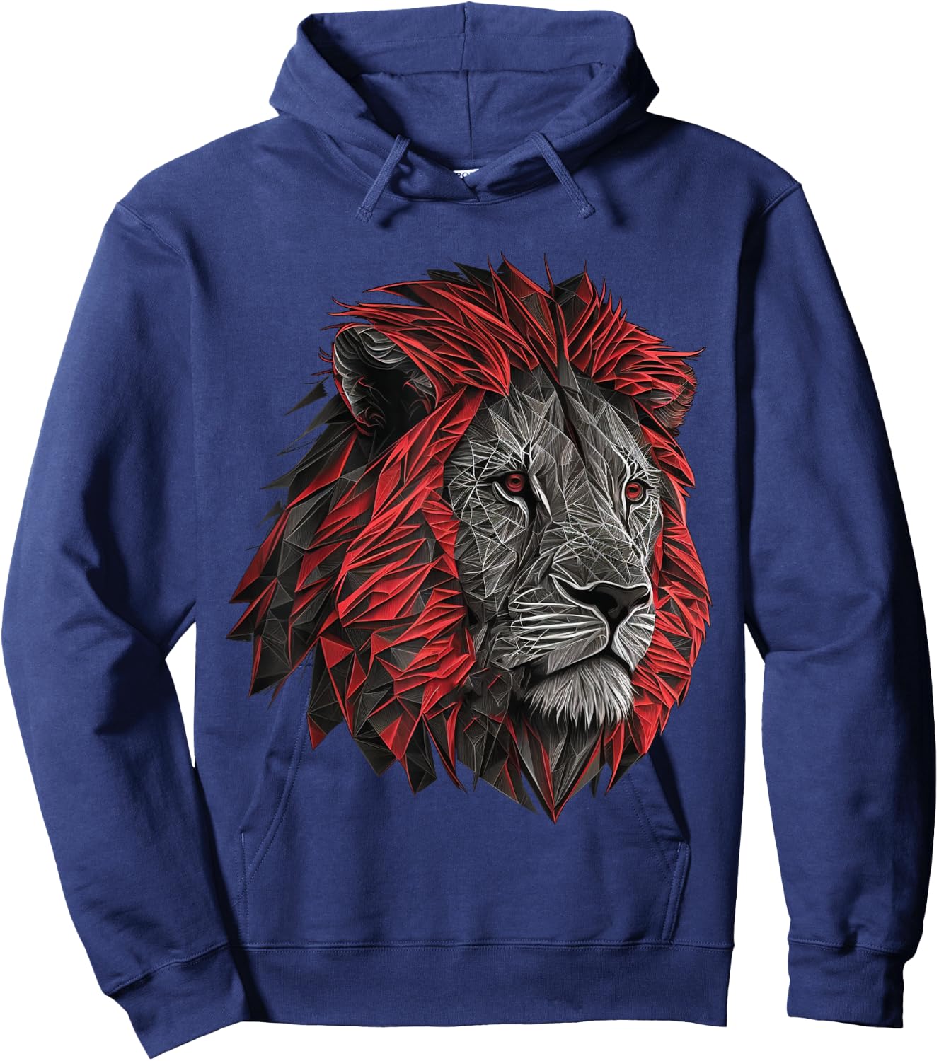 Lion animal lovers animal print lion Hoodie - Hoodie | Navy