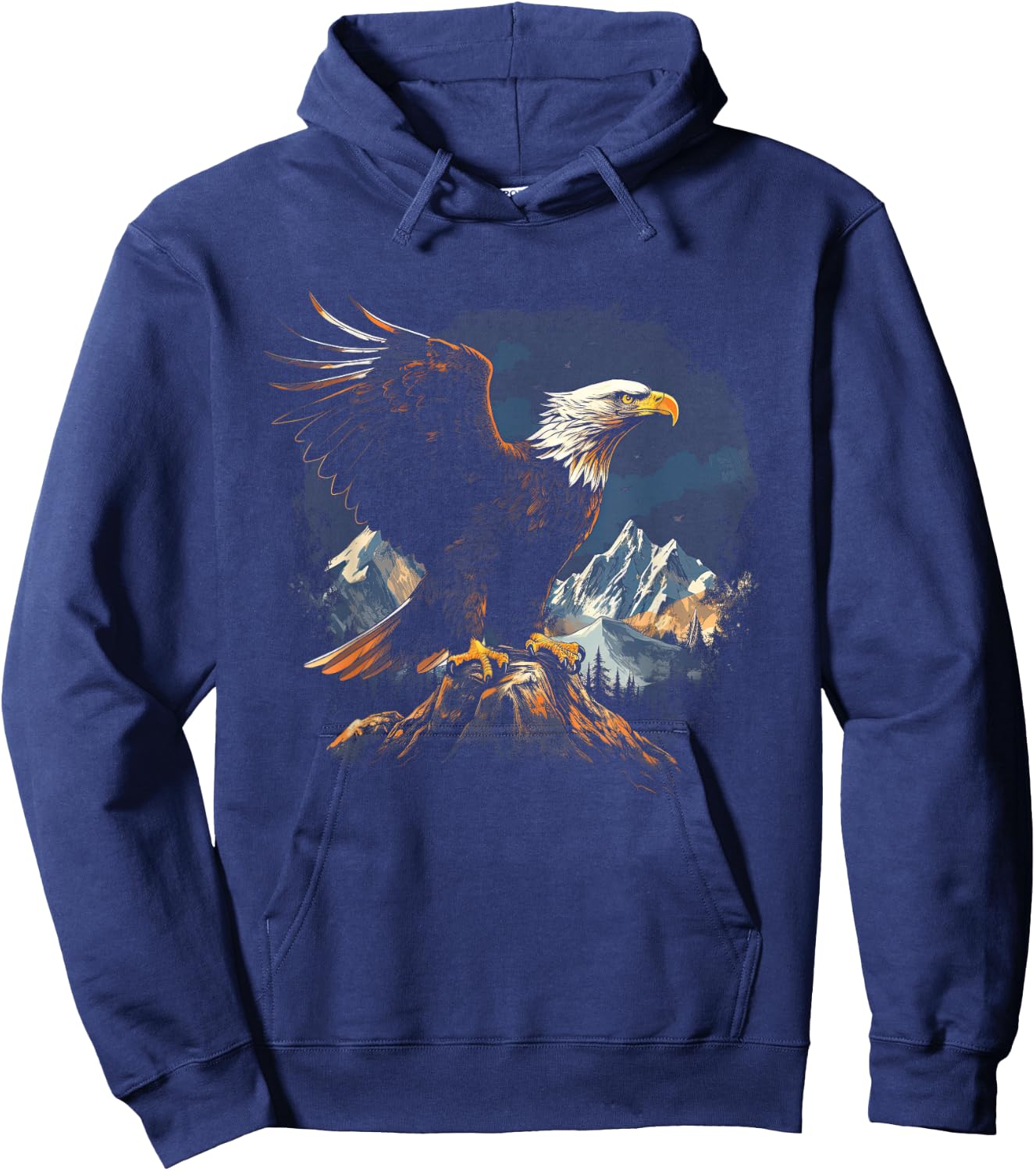 Majestic Breathtaking landscape Bird Hoodie - Hoodie | Navy