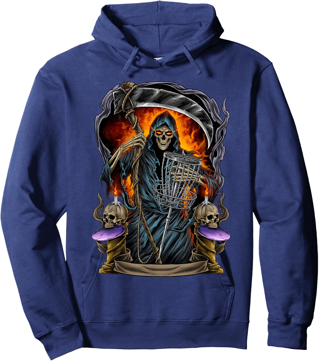 Grim Reaper Putt Shirt Disc Golf Hoodie - Hoodie | Navy