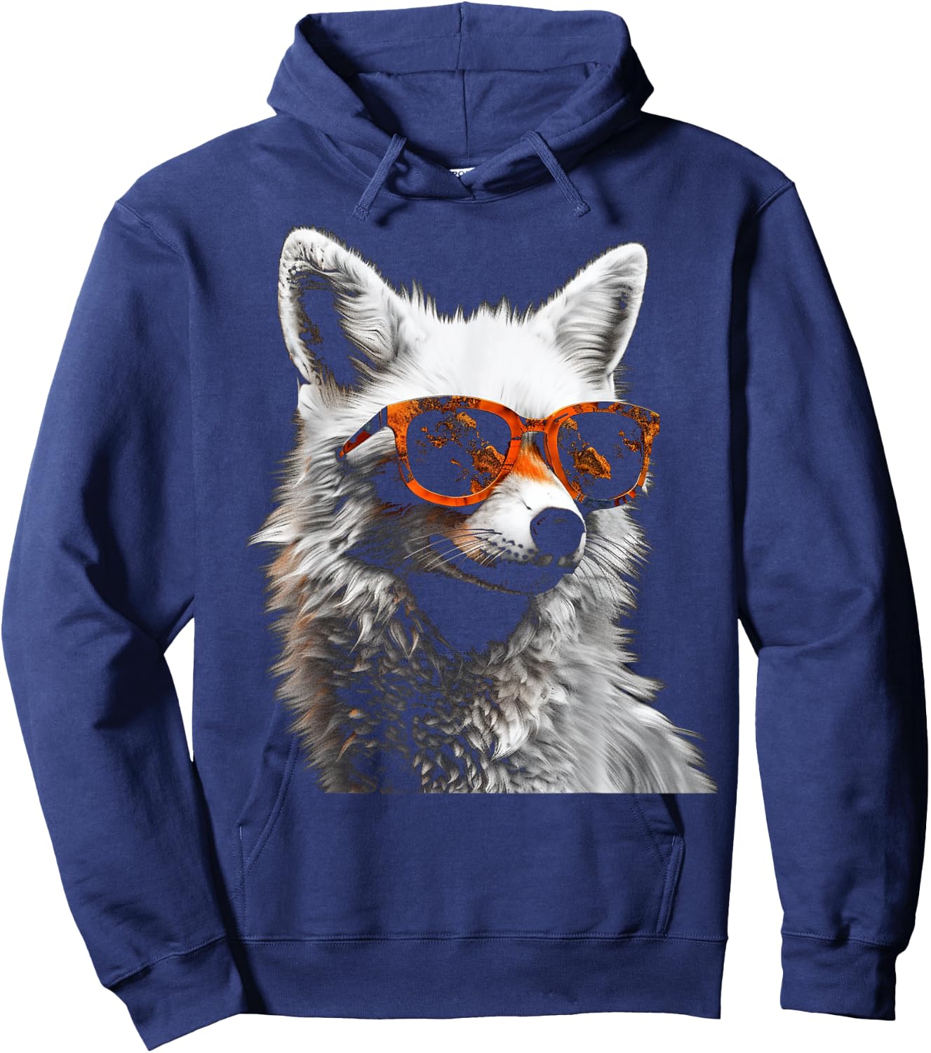 Fox Art Sunglasses - Animal Fox Hoodie - Hoodie | Navy