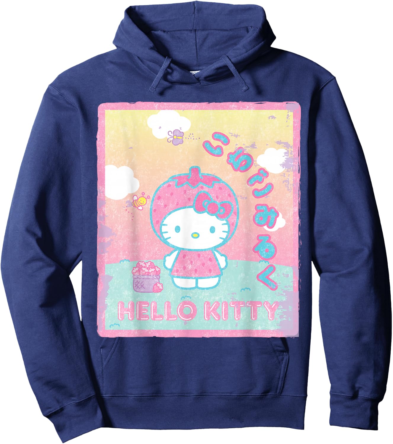 Hello Kitty Strawberry Milk Hoodie - Hoodie | Navy
