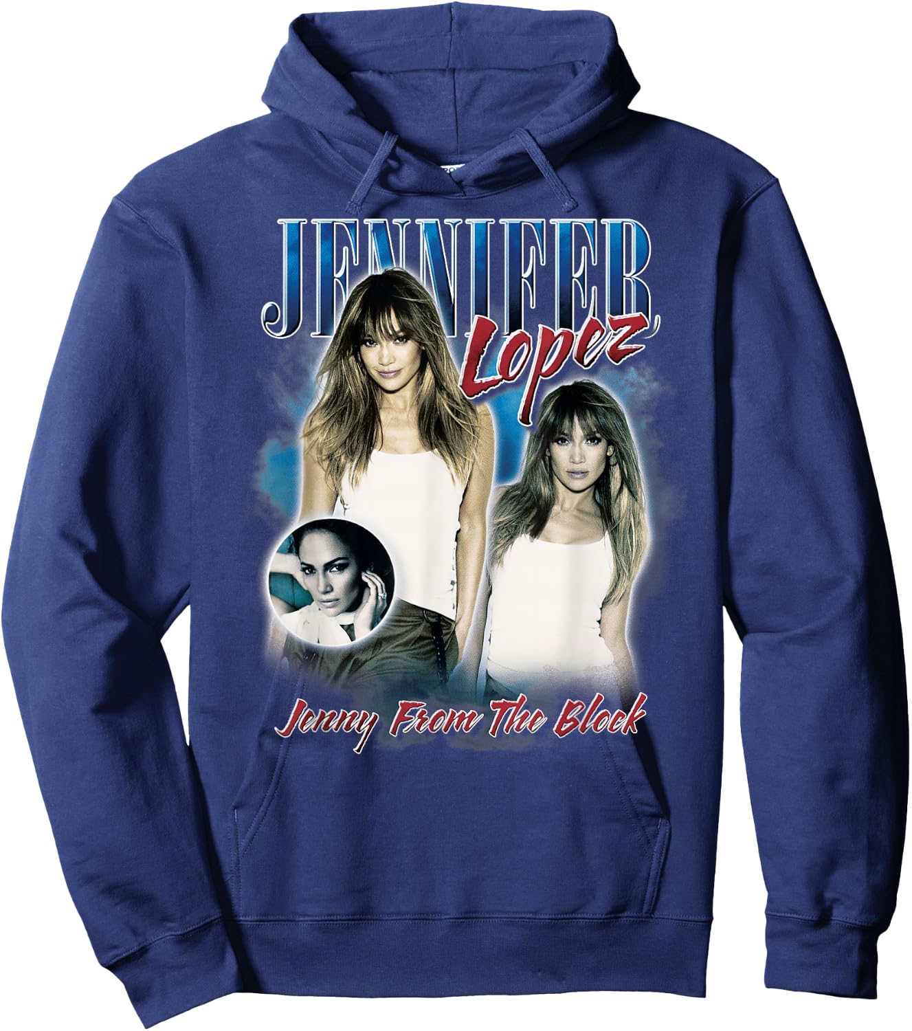 Jennifer Lopez Homage Collage Hoodie - Hoodie | Navy