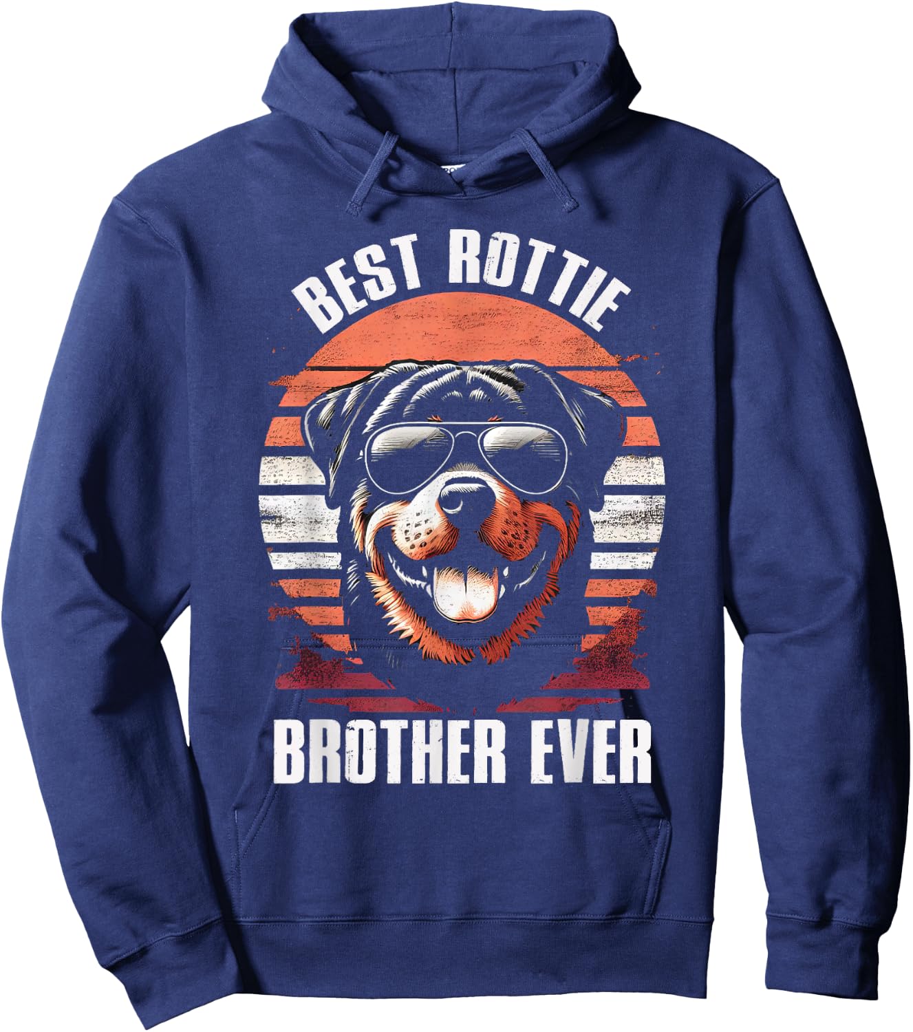 Best Rottie Brother Ever Rottweiler Dog Vintage Hoodie - Hoodie | Navy