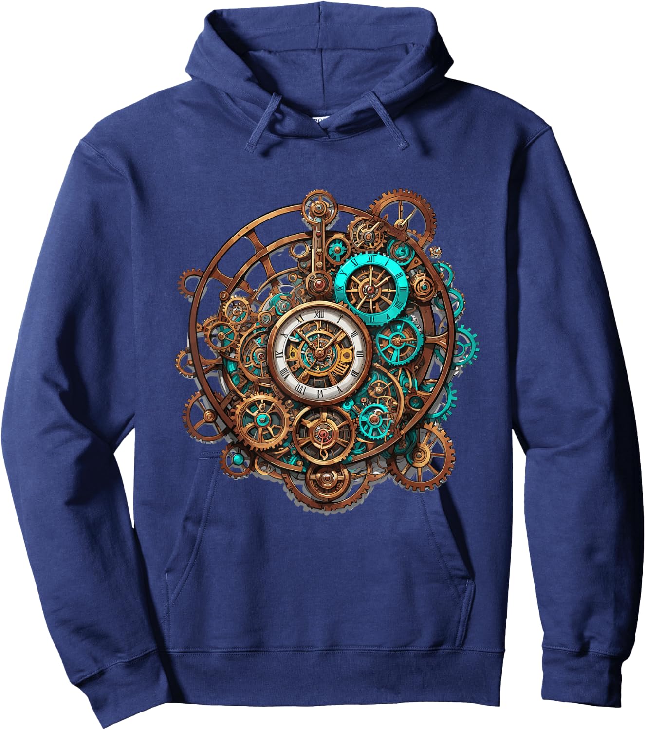 Vintage steampunk clock gears steampunk Hoodie - Hoodie | Navy