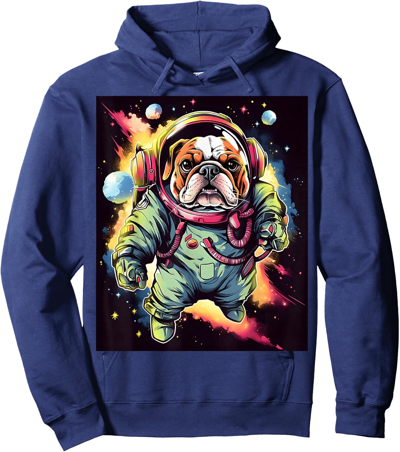 AstroBulldog: Journey to the Stars Hoodie - Hoodie | Navy