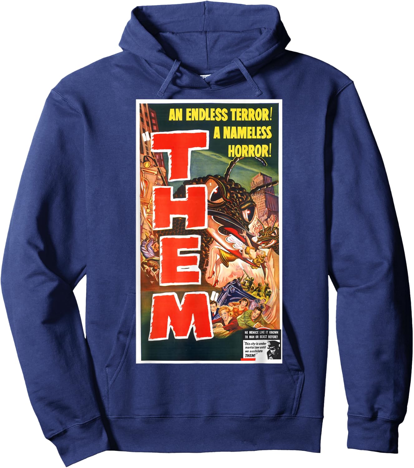 Them Vintage Horror Film Hoodie - Hoodie | Navy