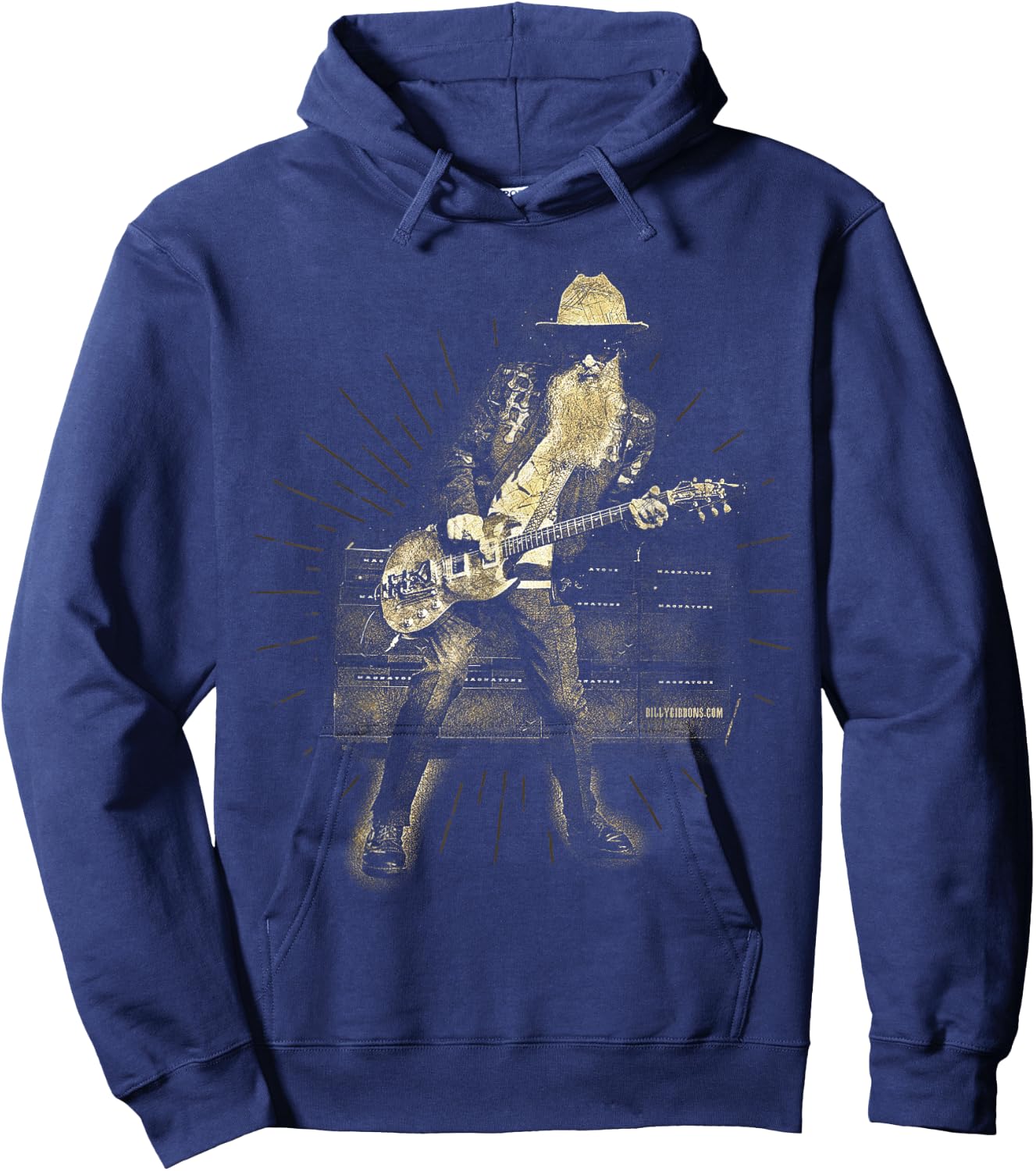 Official Billy F Gibbons from ZZ Top Live III Hoodie - Hoodie | Navy