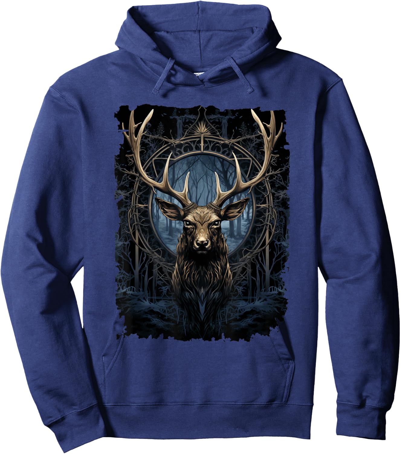Magical Deer - Nature-Inspired Graphic Hoodie - Hoodie | Navy
