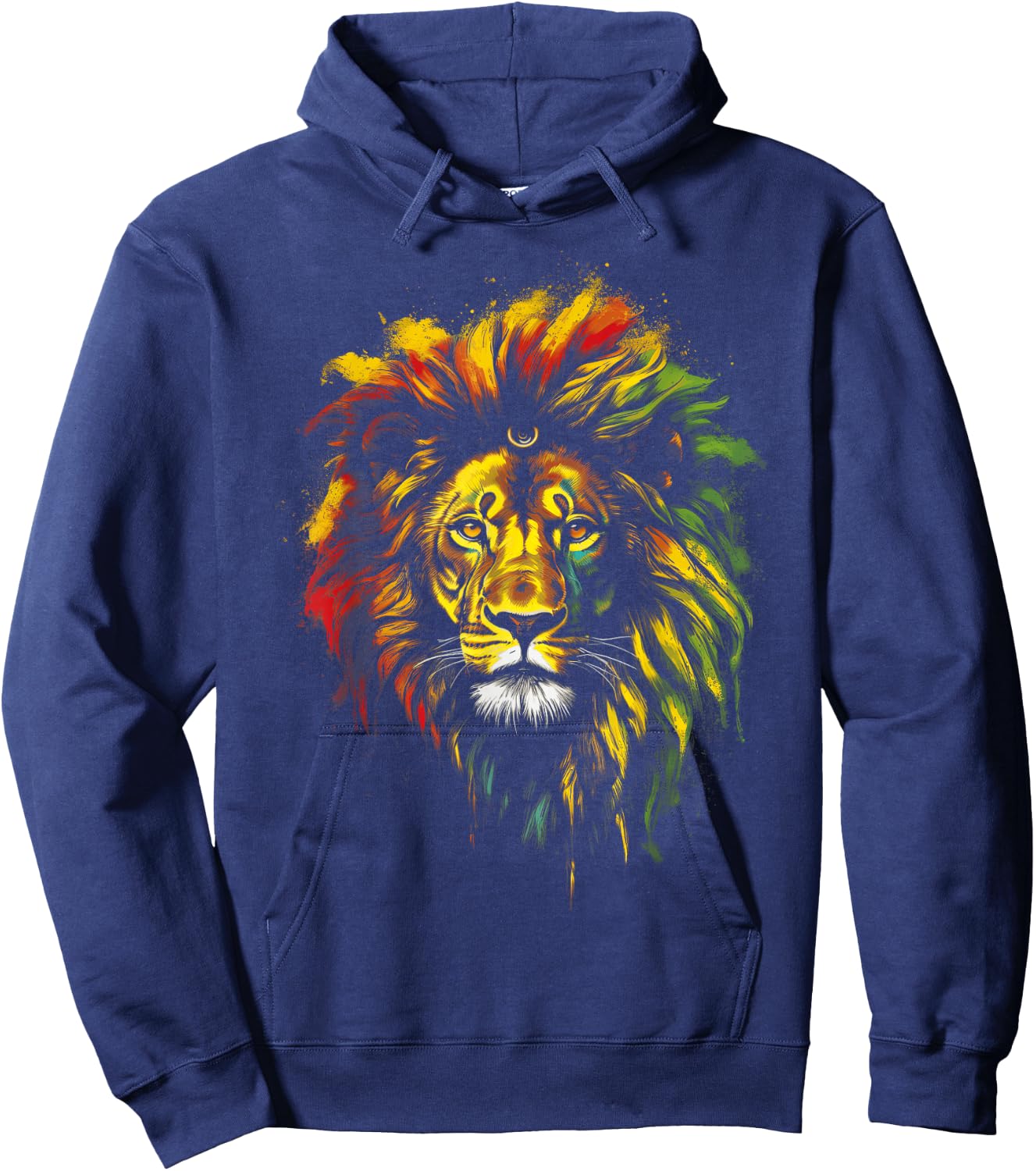 Jamaica Lion Dread locks Hoodie - Hoodie | Navy