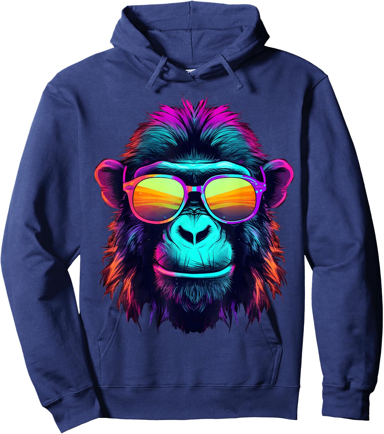 Cool Chimp with Sunglasses. Hoodie - Hoodie | Navy
