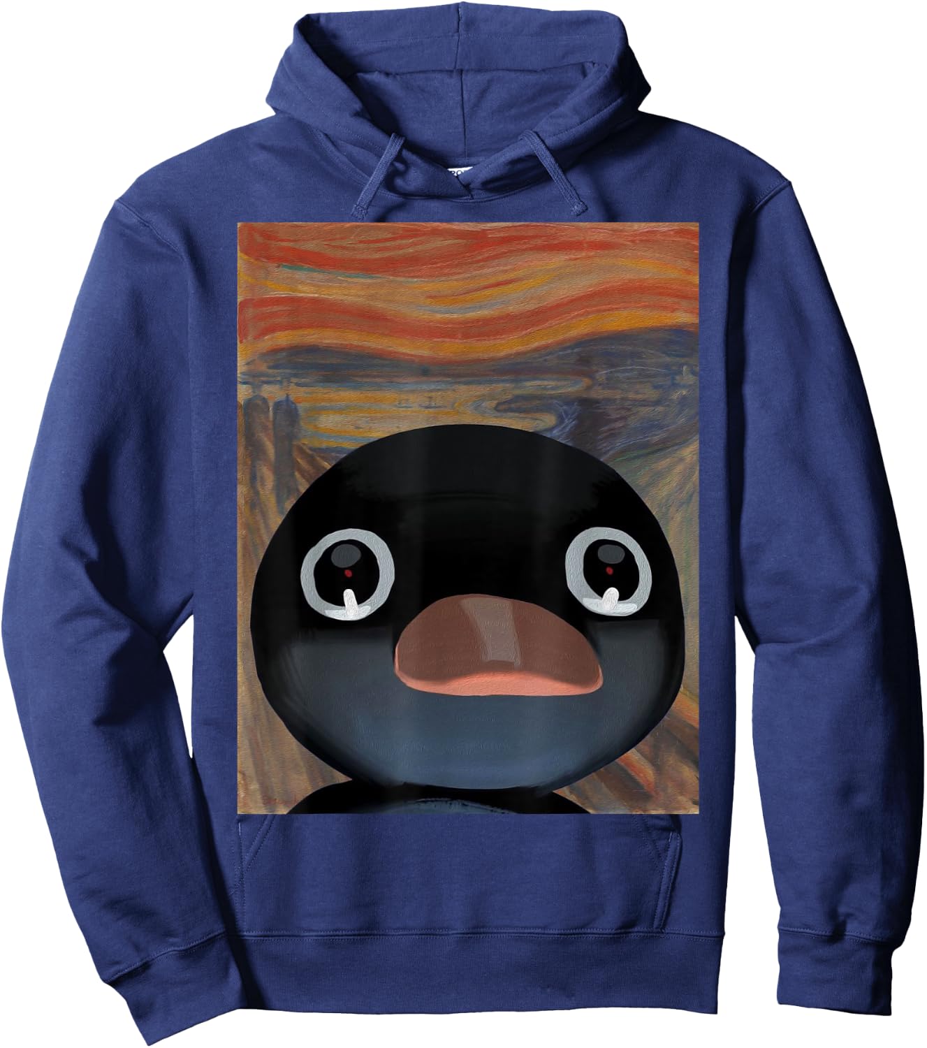 Penguin noot Scream Funny Penguin Meme Hoodie - Hoodie | Navy