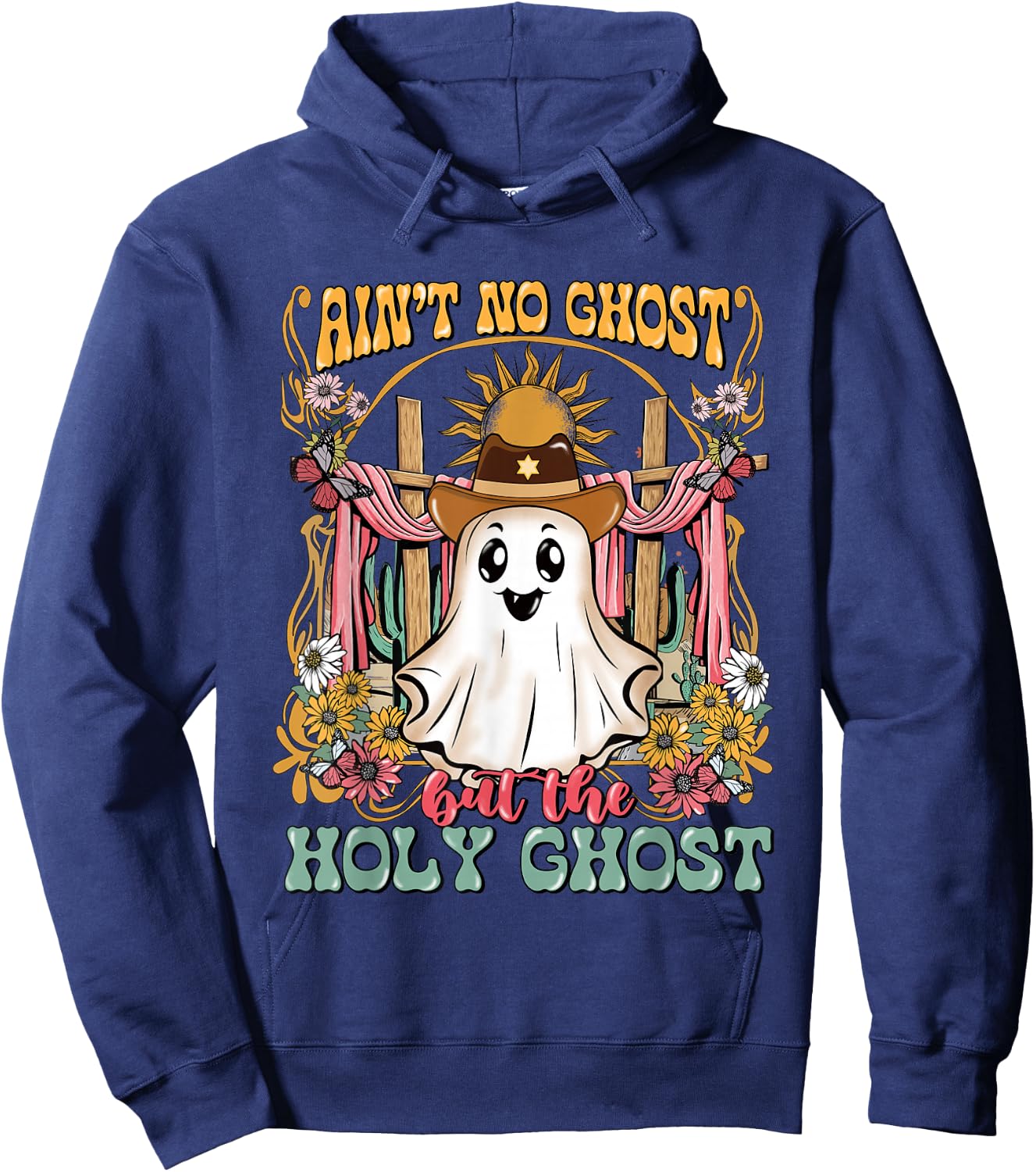 Ain't No Ghost But The Holy Ghost Halloween Hoodie - Hoodie | Navy
