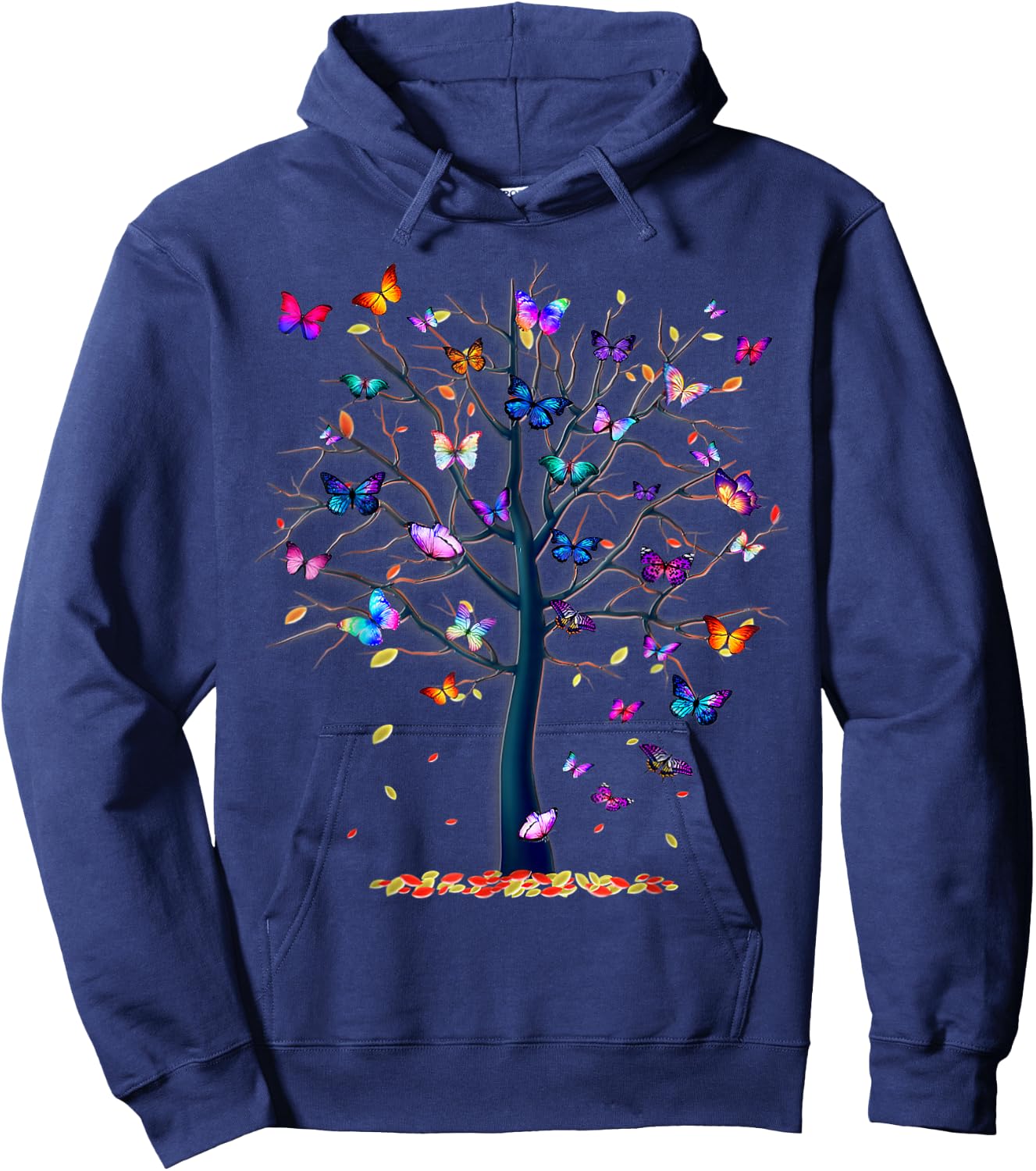 Butterfly Tree Beautiful Hoodie - Hoodie | Navy