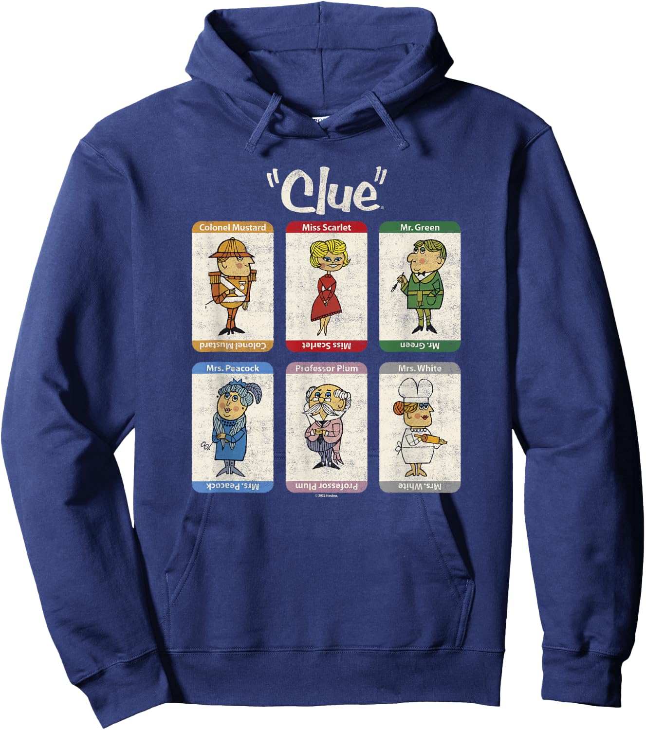 Clue Retro Character Box Up Hoodie - Hoodie | Navy