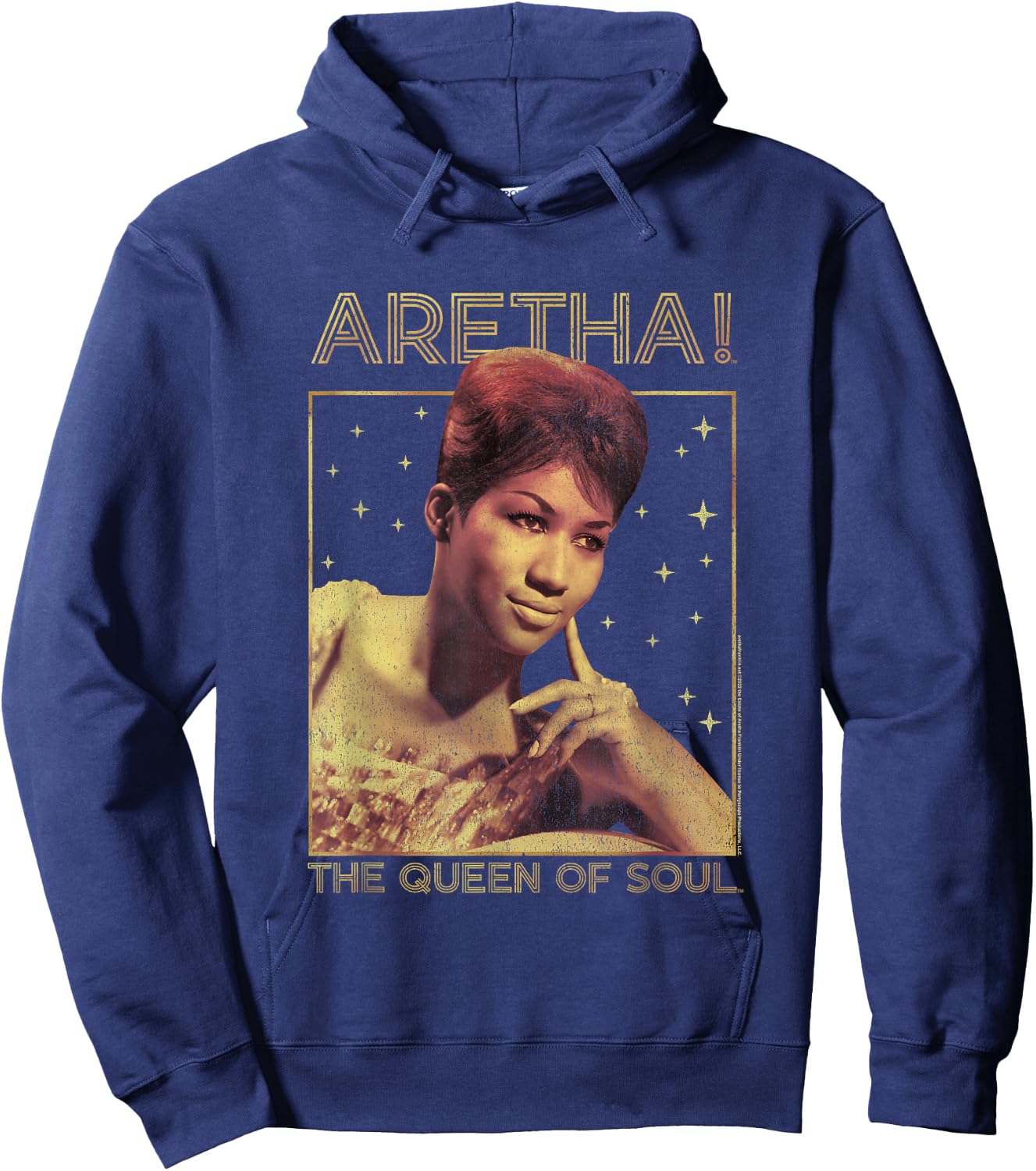 Aretha Franklin Portrait of a Queen Hoodie - Hoodie | Navy