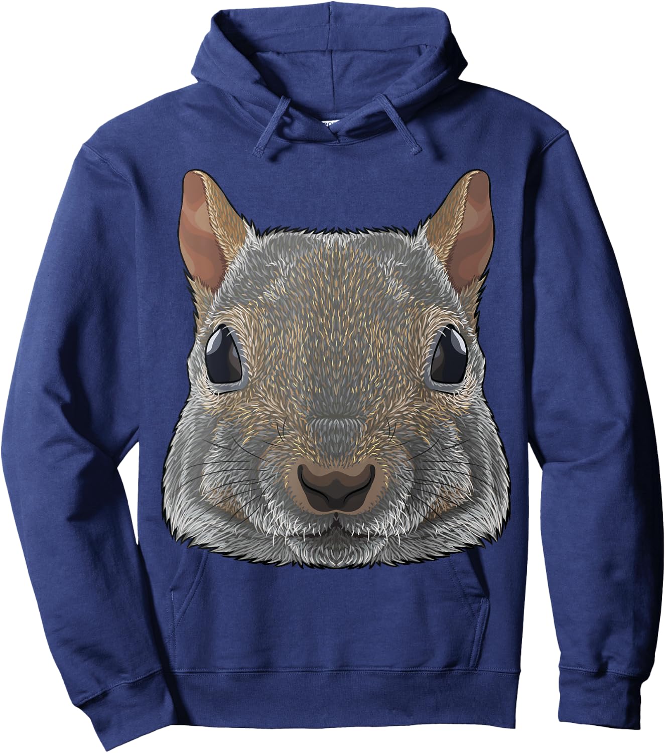 Squirrel Face American Grey Squirrel Animal Hoodie - Hoodie | Navy