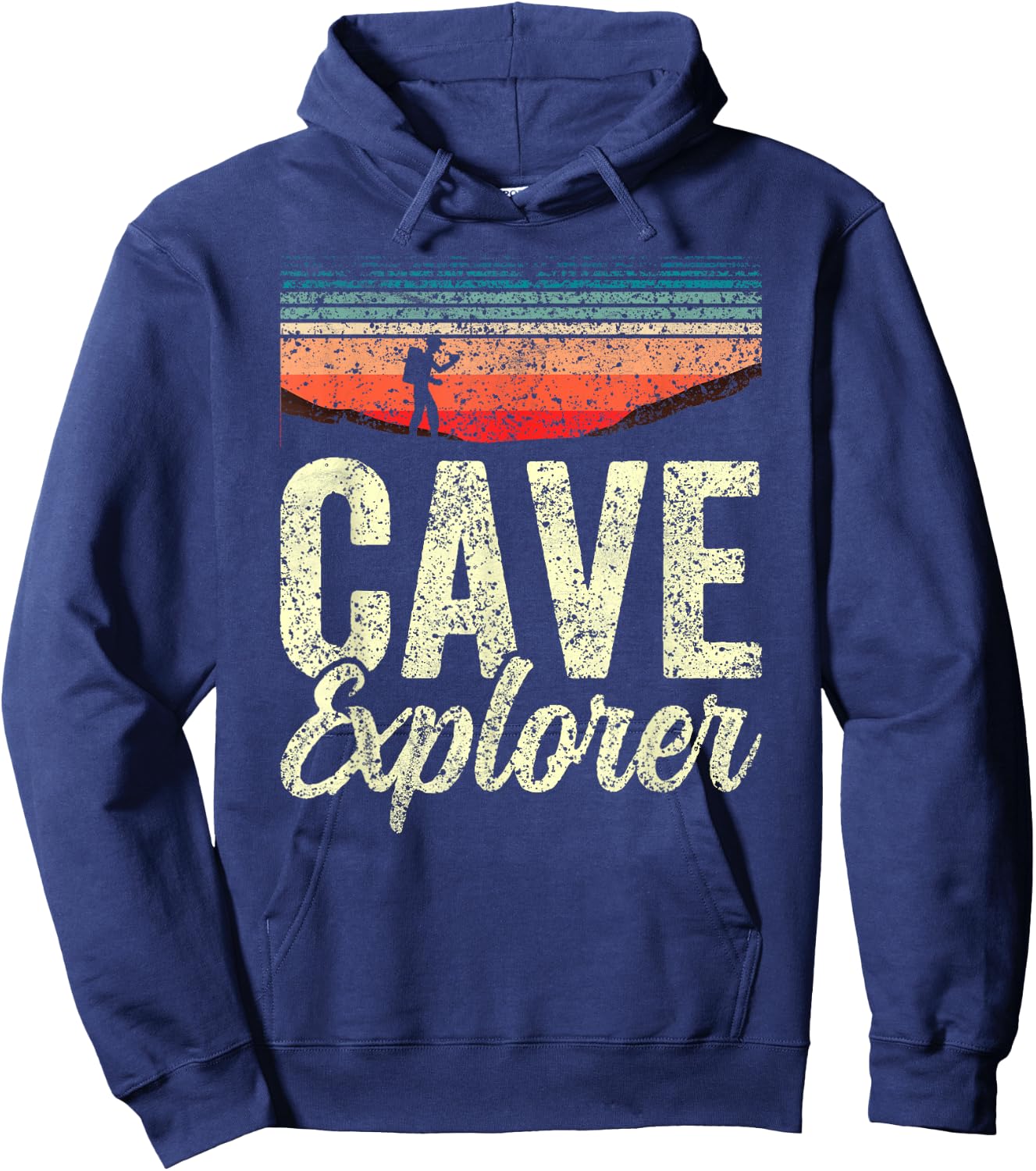 Cave Explorer Exploring Caving Hobby Hoodie - Hoodie | Navy