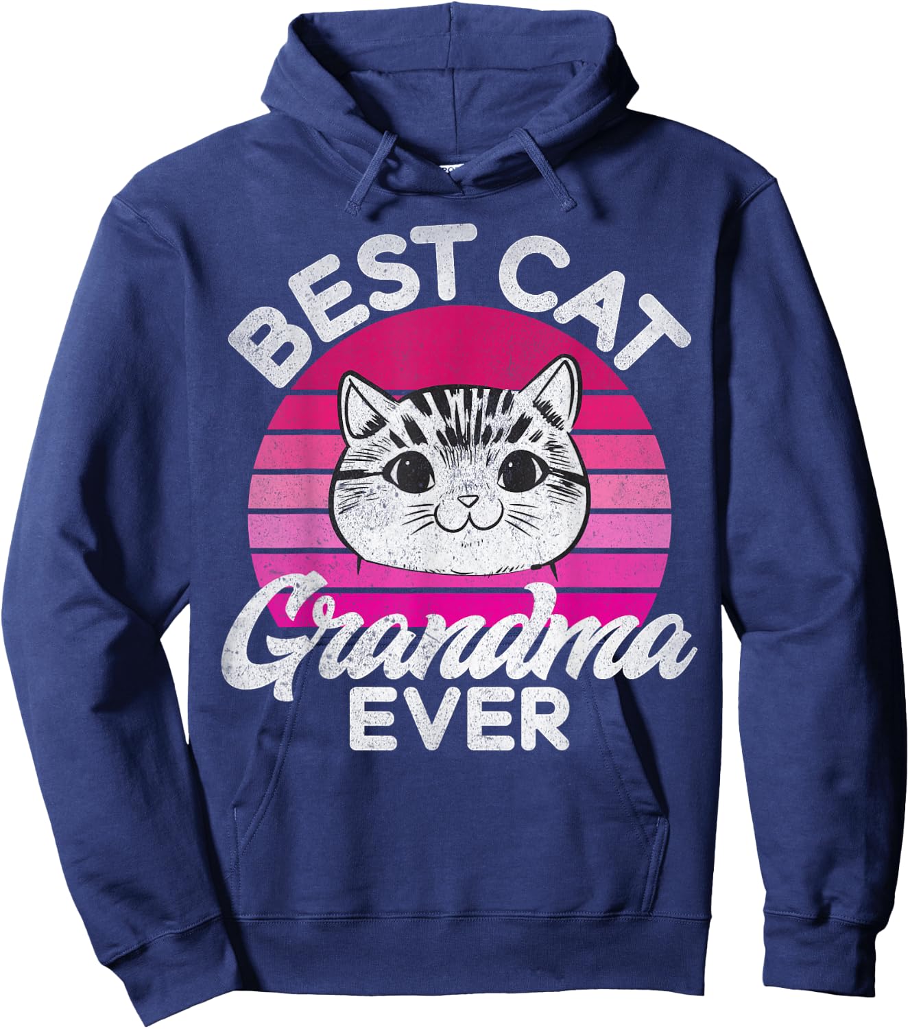 Best Cat Grandma Ever Cat Grandma Hoodie - Hoodie | Navy