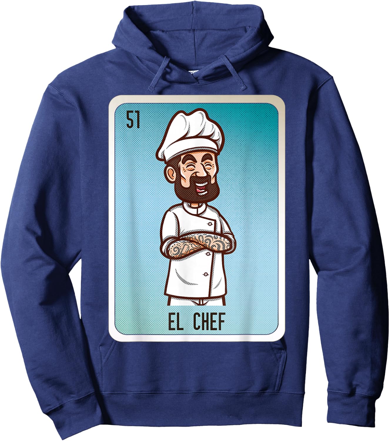 El Chef Mexican Slang Chicano Bingo Cards Hoodie - Hoodie | Navy