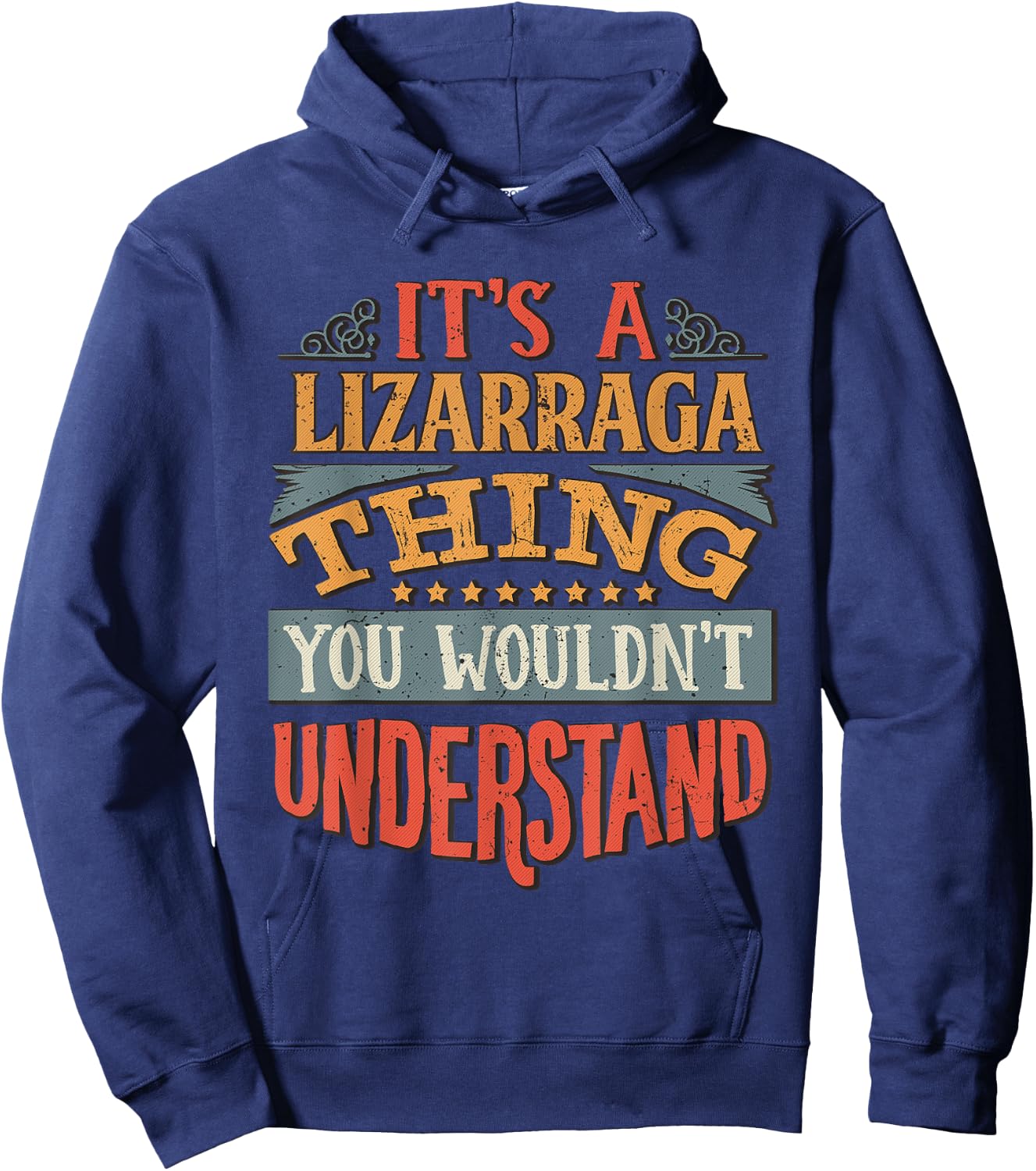 Lizarraga Name Hoodie - Hoodie | Navy