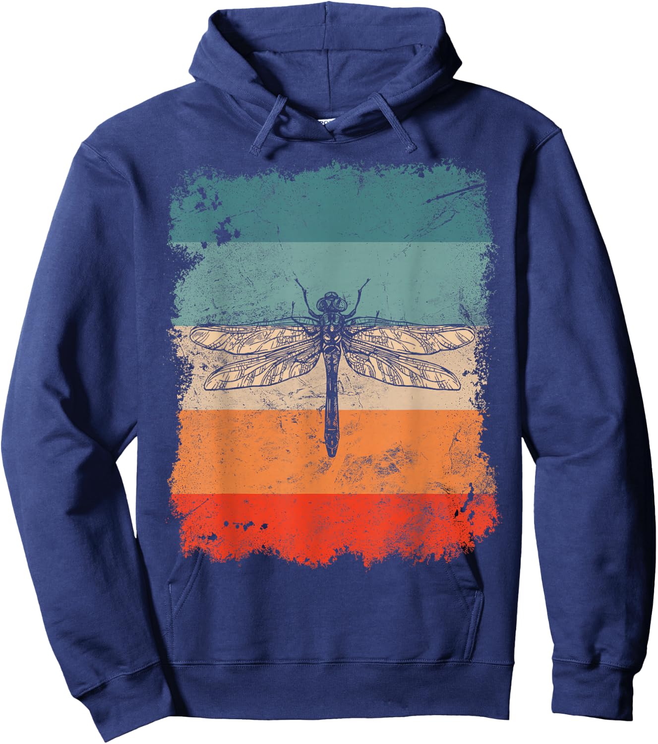 Retro Vintage Insect Dragonfly Hoodie - Hoodie | Navy