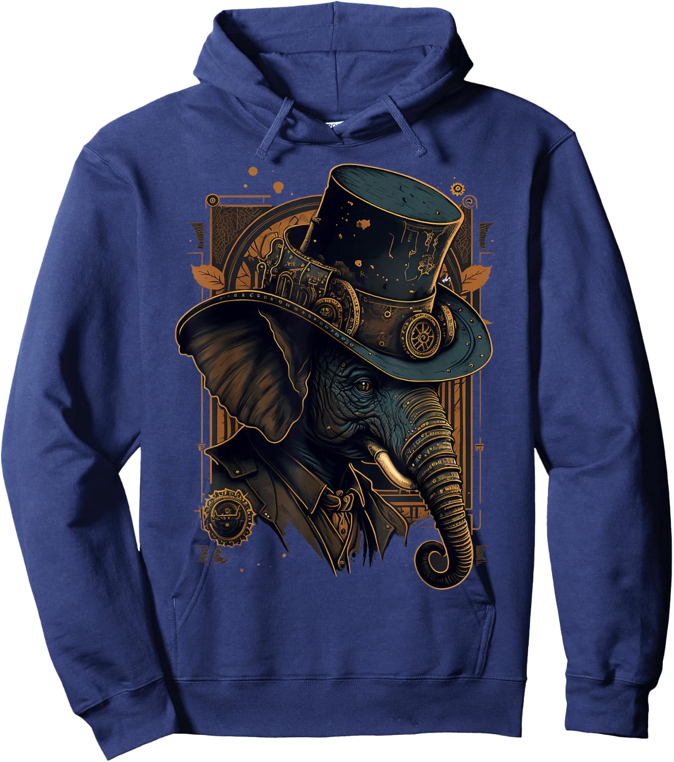 Steampunk Elephant Hoodie - Hoodie | Navy