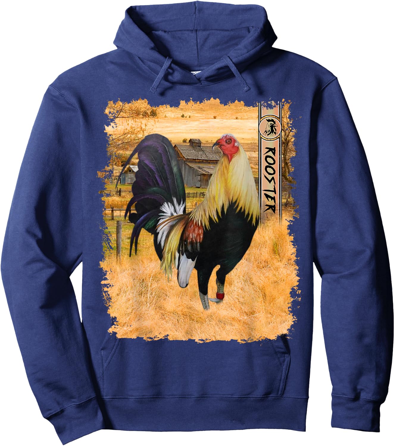 Vintage Rooster Cockfighting Soy Gallero Hoodie - Hoodie | Navy