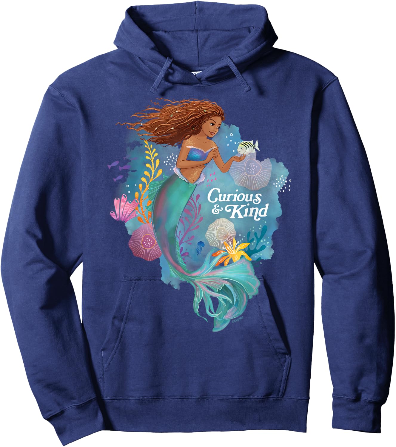 Disney The Little Mermaid Ariel Curious & Kind Hoodie - Hoodie | Navy
