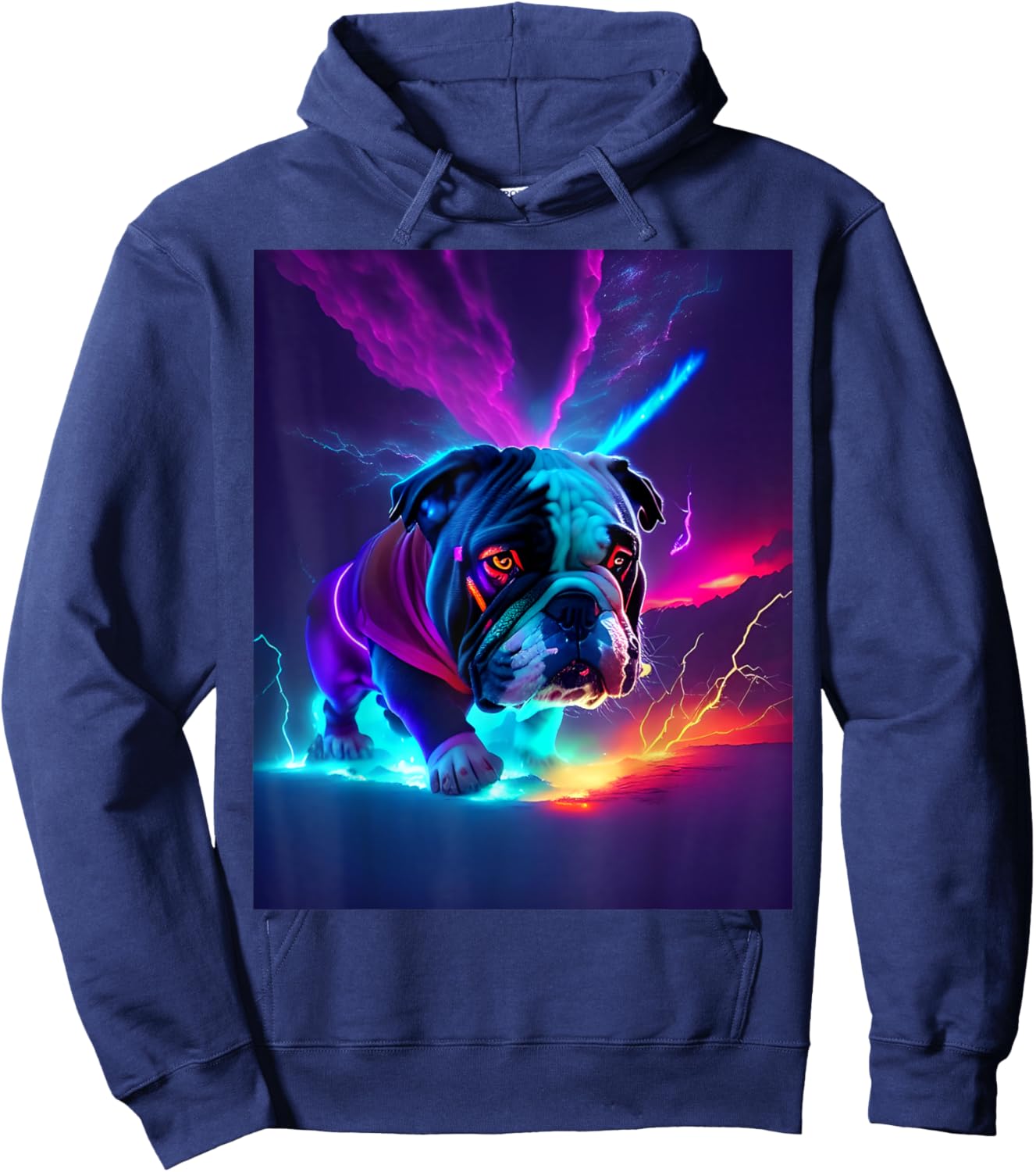 Neon Bulldog Women Hoodie - Hoodie | Navy