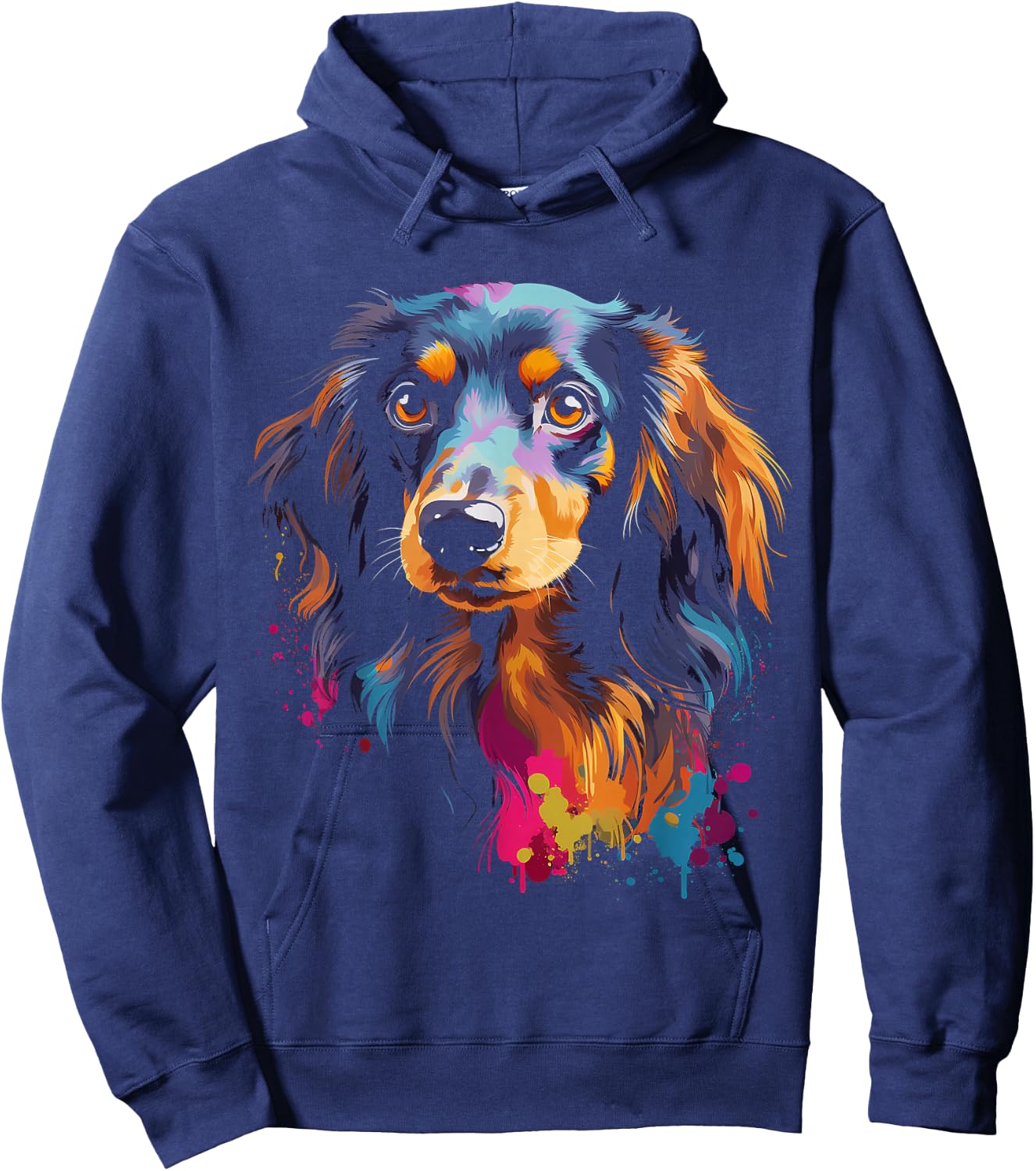 Long hair dachshund Dachshund puppy dog Hoodie - Hoodie | Navy