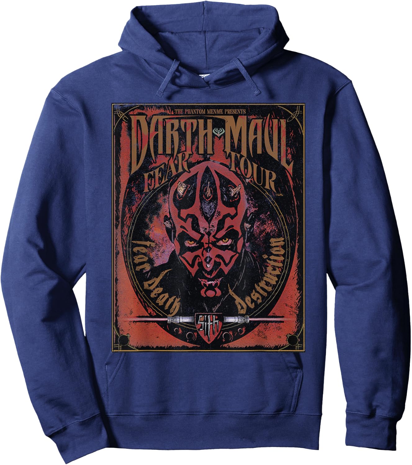 Star Wars Darth Maul Fear Tour Band Hoodie - Hoodie | Navy