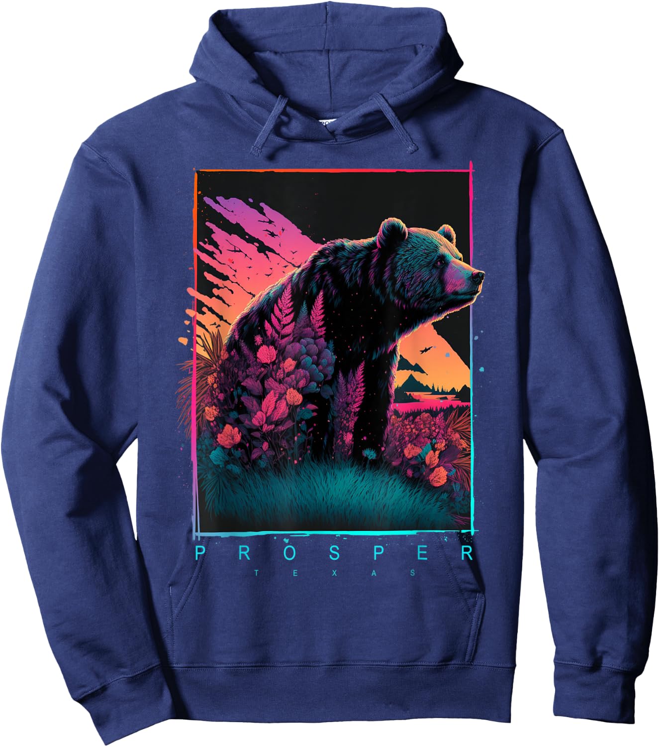 Prosper Texas Vintage Bear Hoodie - Hoodie | Navy