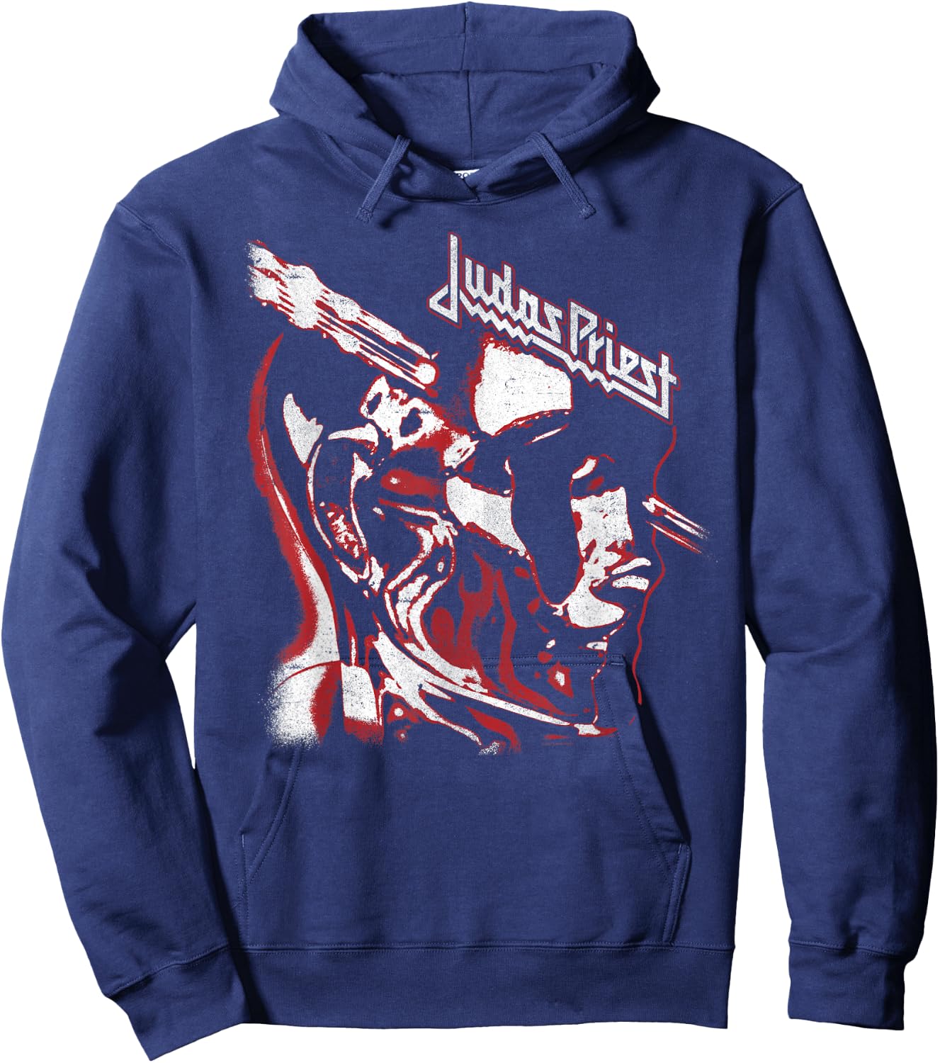 Judas Priest – Stained Class Red On Black Hoodie - Hoodie | Navy