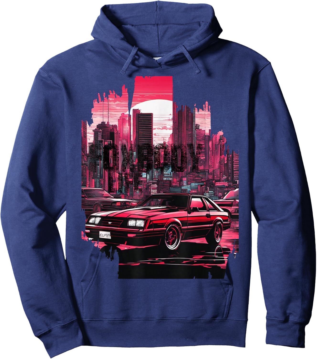 Foxbody 5.0 American Muscle Stang Car Hoodie - Hoodie | Navy