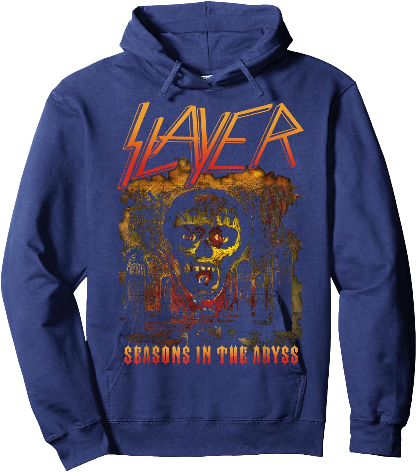 Slayer Orange Logo Season in The Abyss Hoodie - Hoodie | Navy