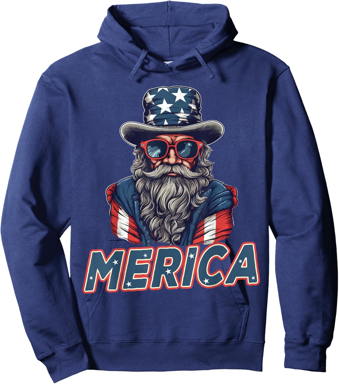 USA American Flag Patriotic 4th of July Hoodie - Hoodie | Navy