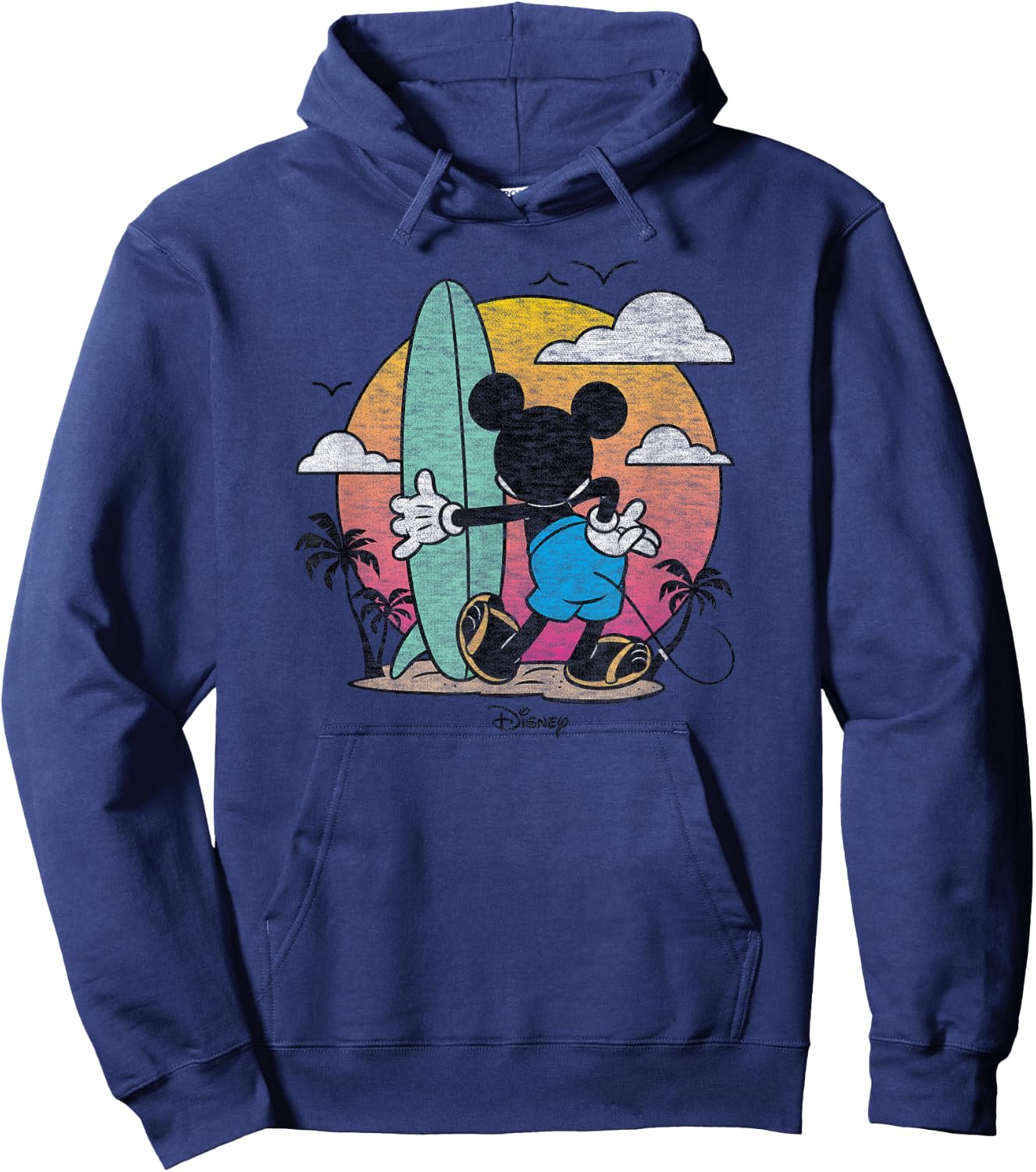 Disney - Mickey Surf Retro Hoodie - Hoodie | Navy