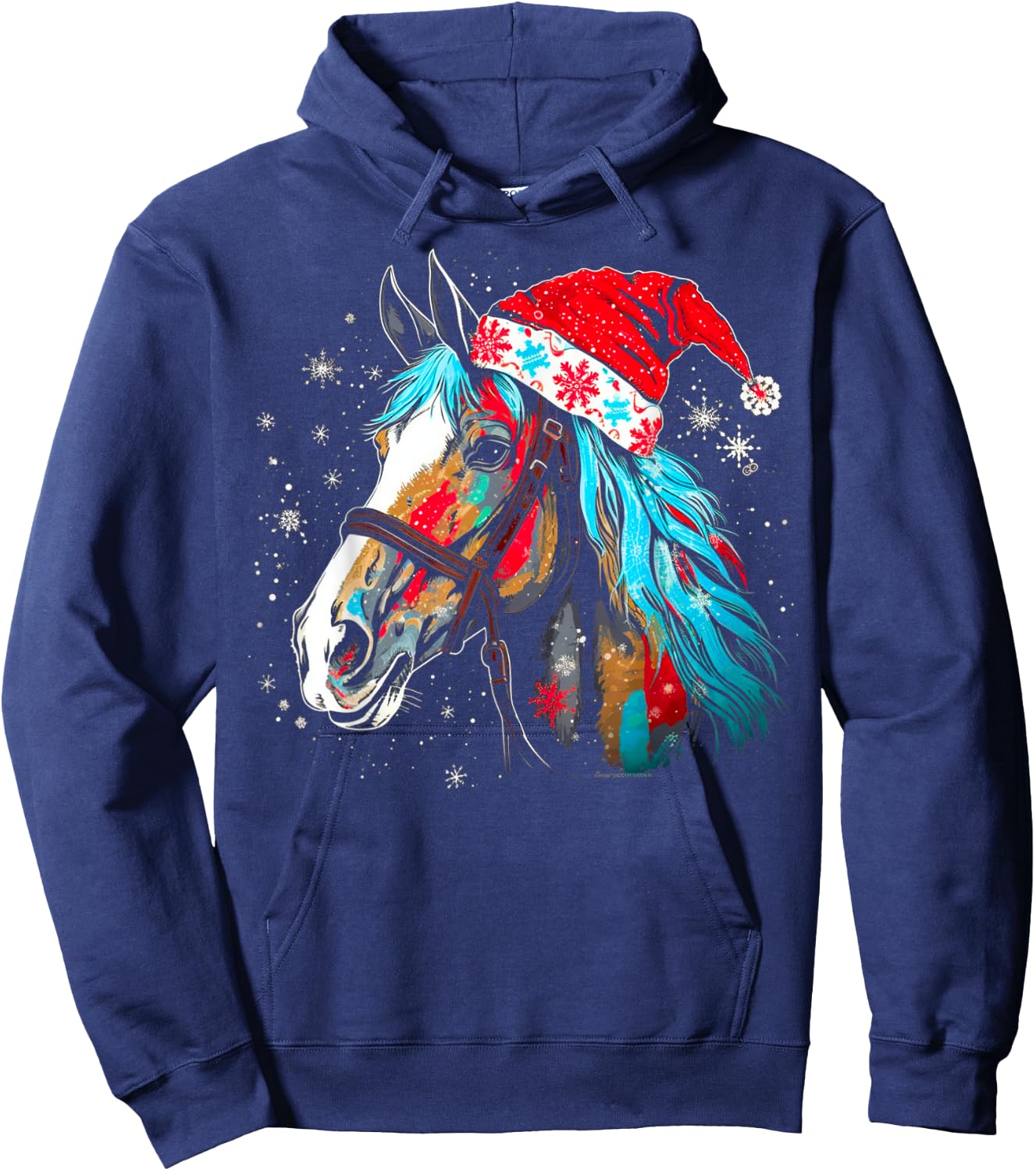 Christmas Horse Hoodie - Hoodie | Navy